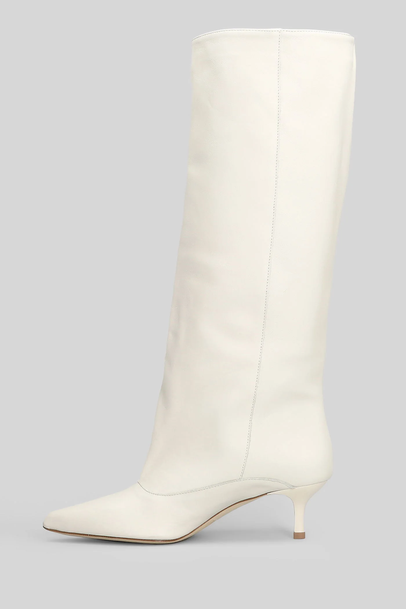 Lory High heels boots in white leather - Image 3