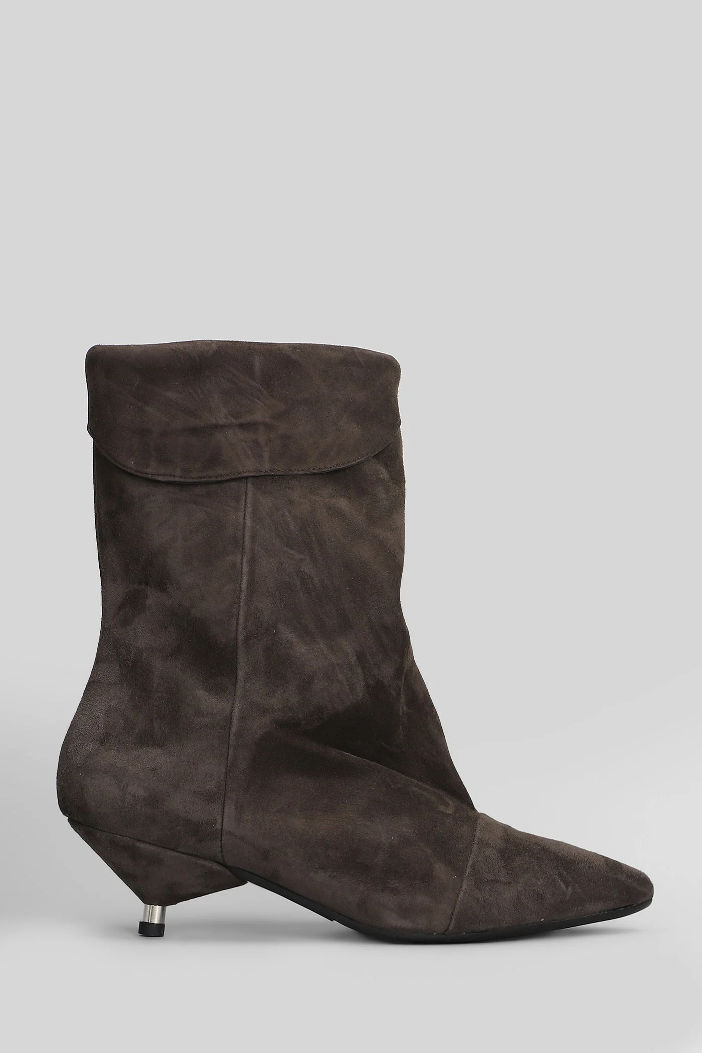 Miriam low heels Ankle boots in dark brown suede