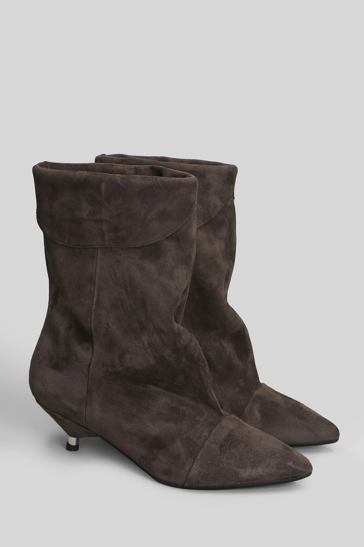 Miriam low heels Ankle boots in dark brown suede - Image 2