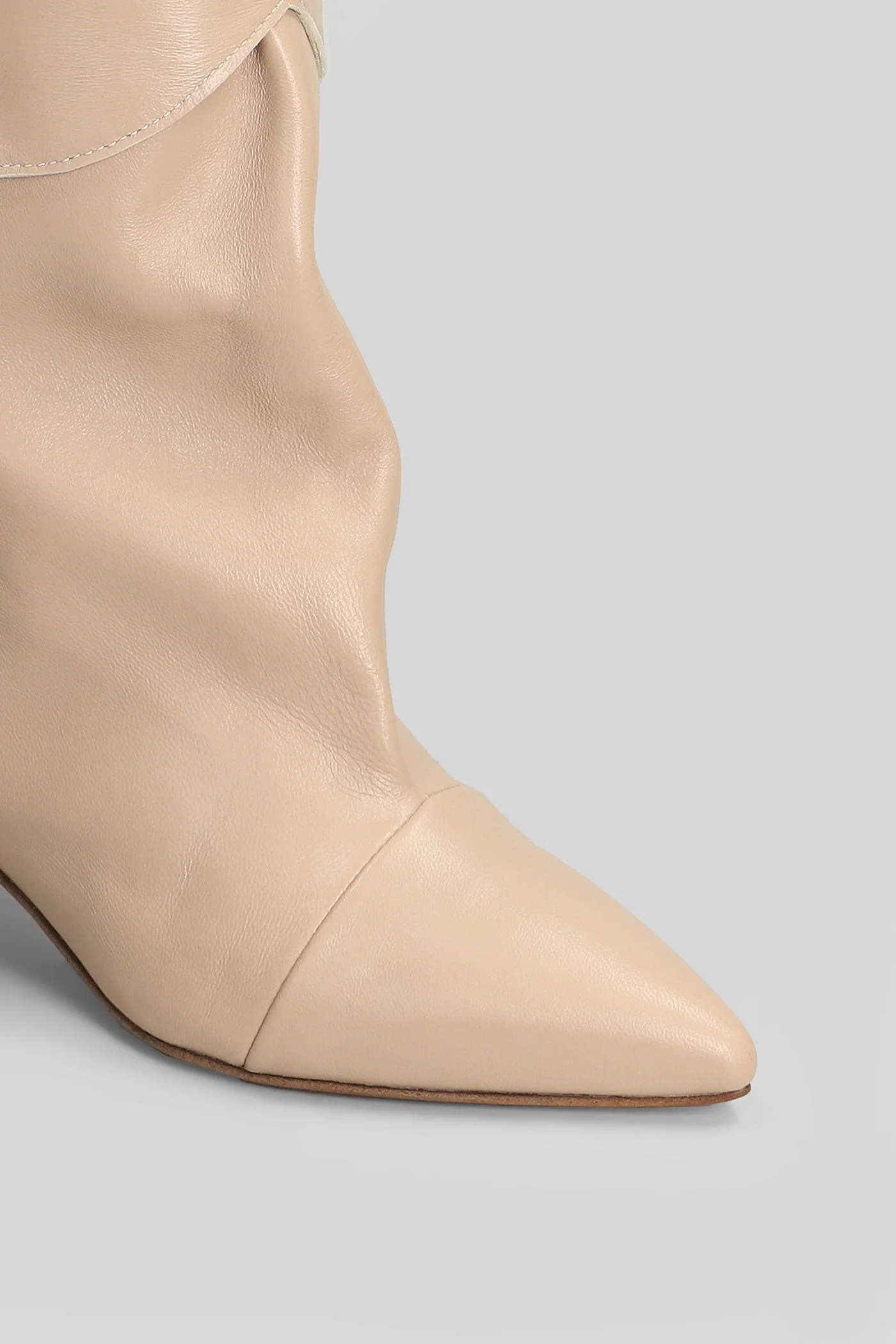 Miriam low heels Ankle boots in taupe leather - Image 5