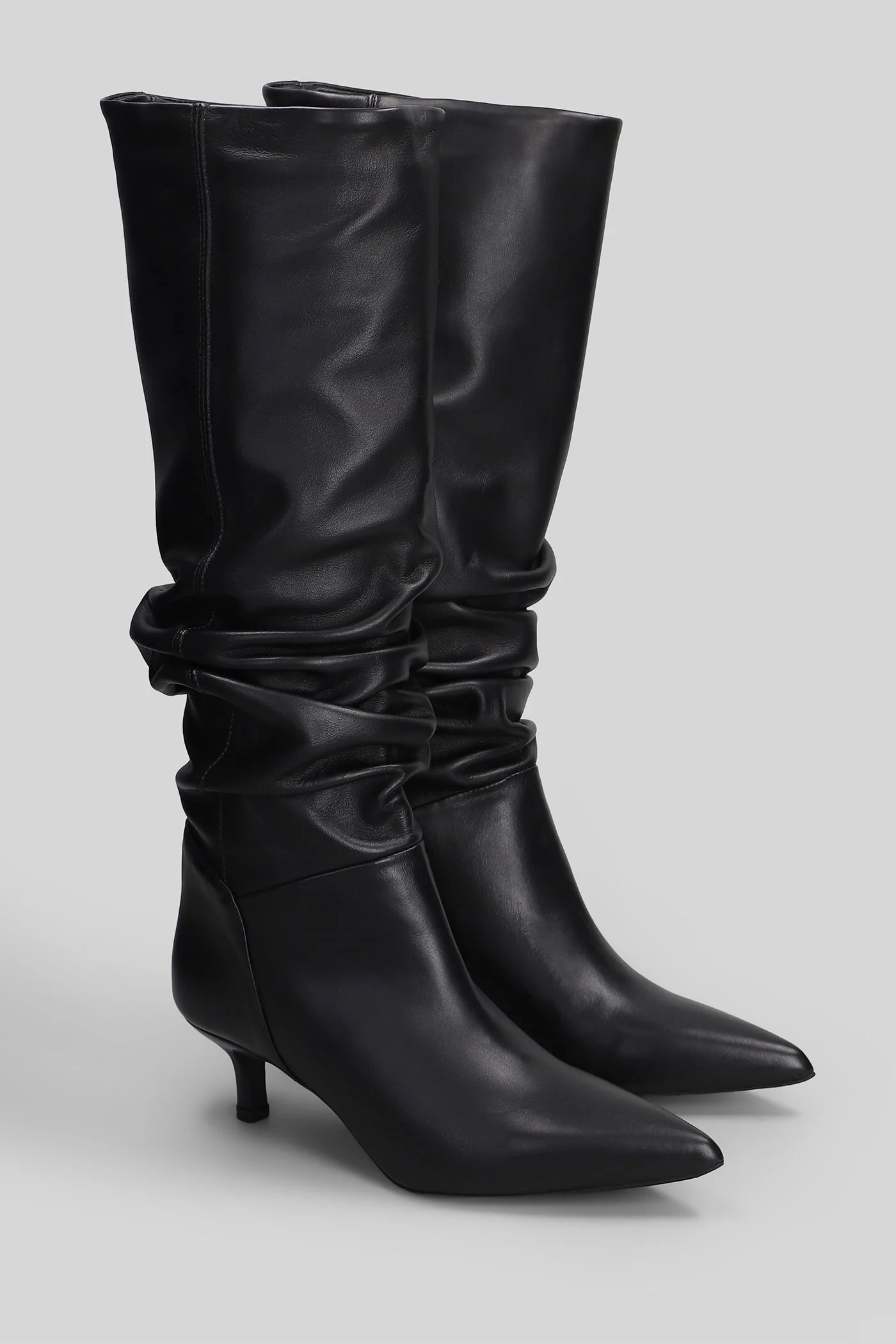 Morgan High heels boots in black leather - Image 2