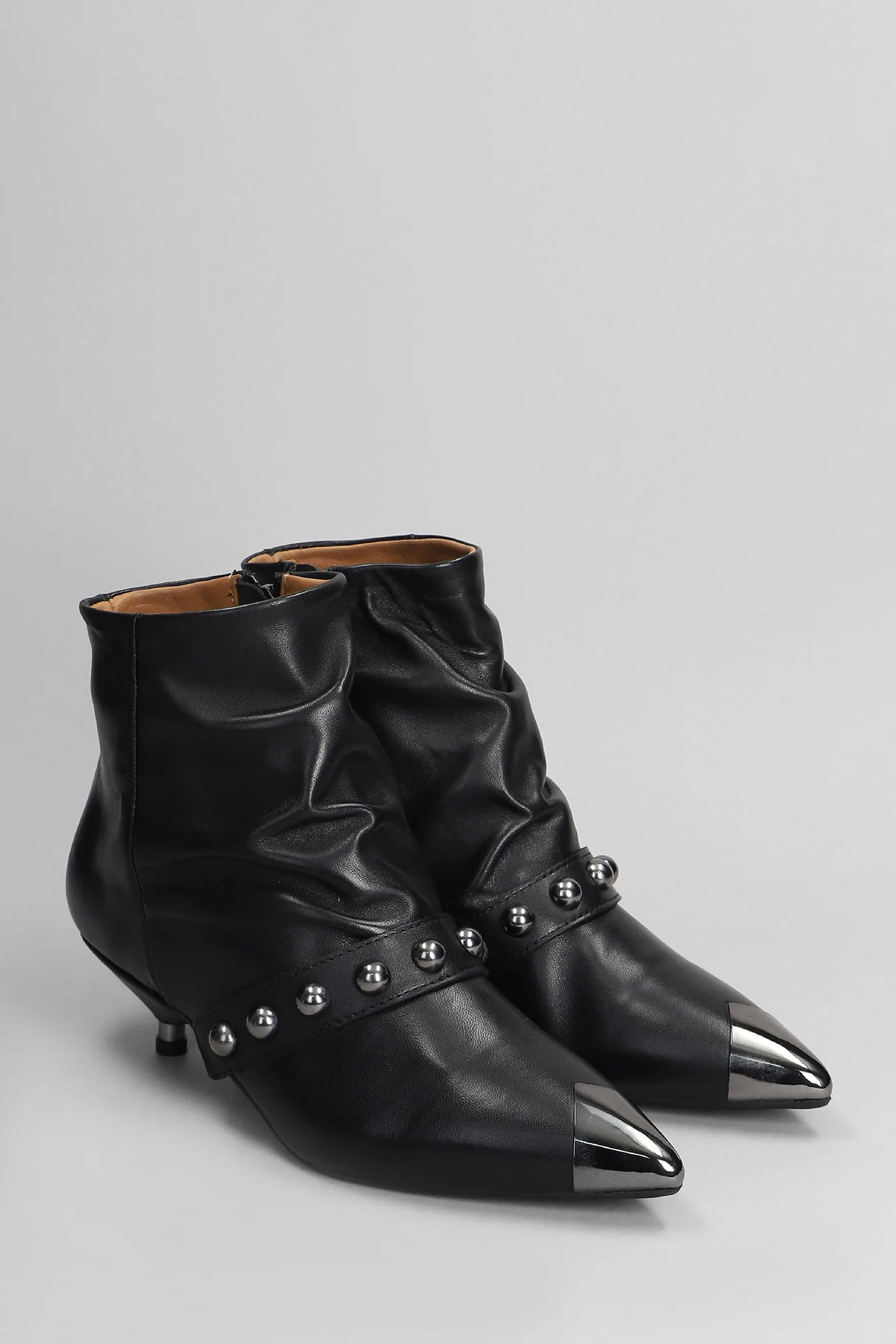 Niara High heels Ankle boots in black leather - Image 2