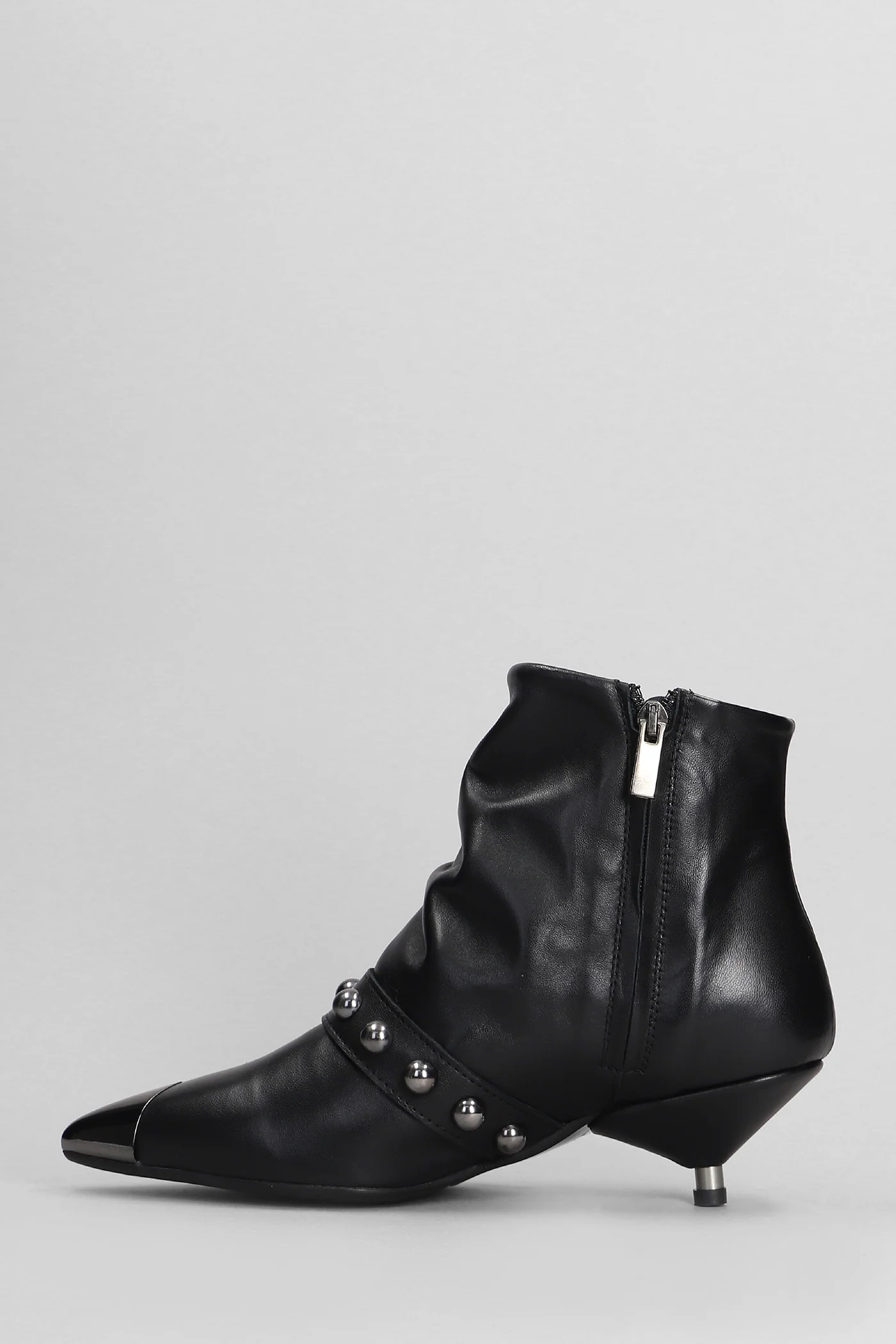 Niara High heels Ankle boots in black leather - Image 3