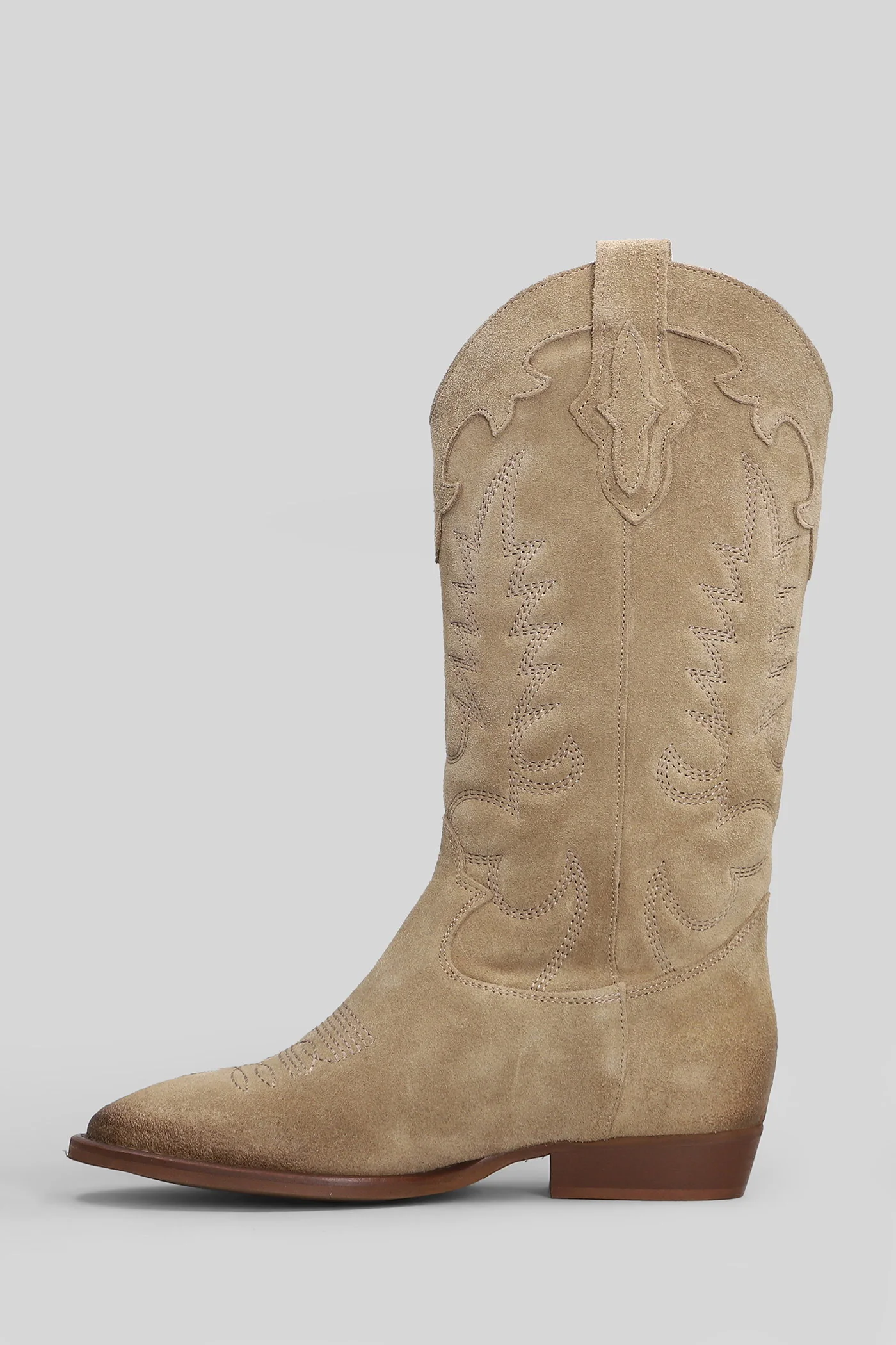 Oklahoma texan boots in beige suede - Image 3