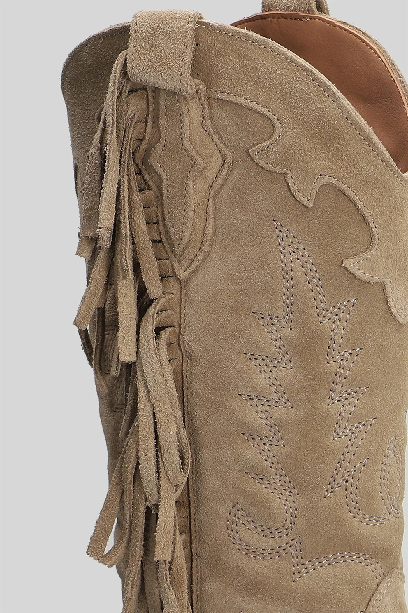 Oklahoma texan boots in beige suede - Image 5