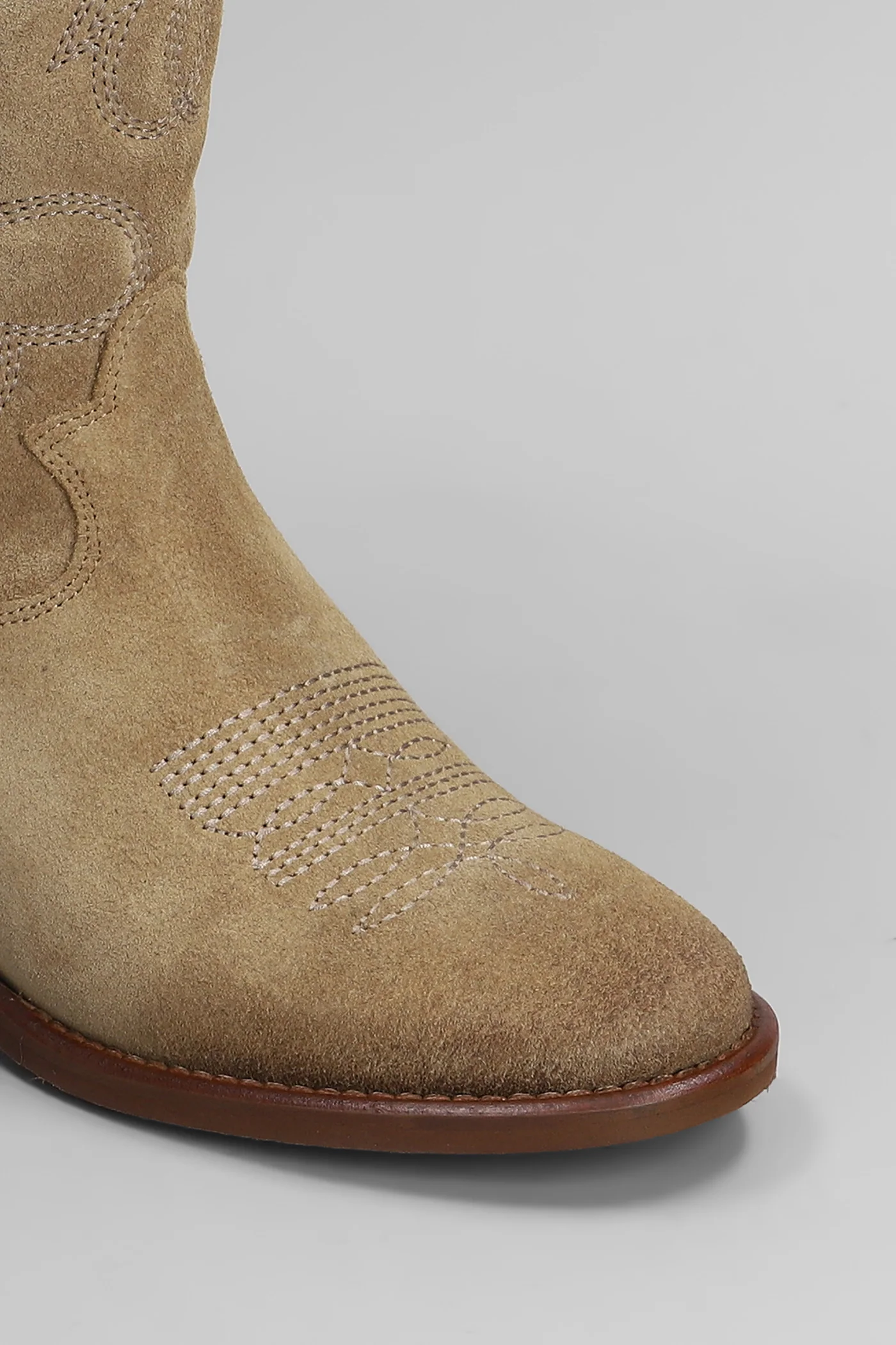 Oklahoma texan boots in beige suede - Image 5