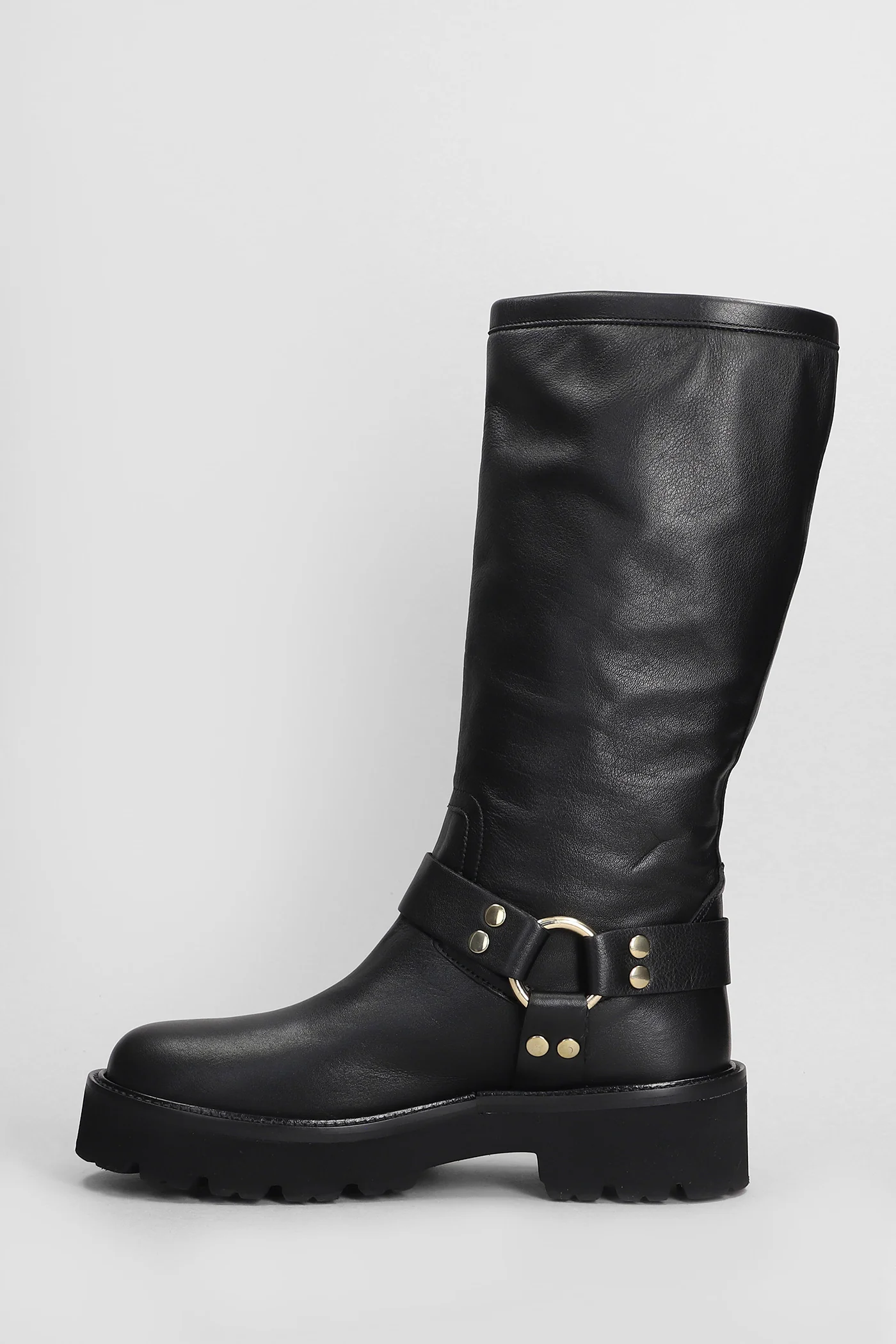 Samuel low heels boots in black leather - Image 3