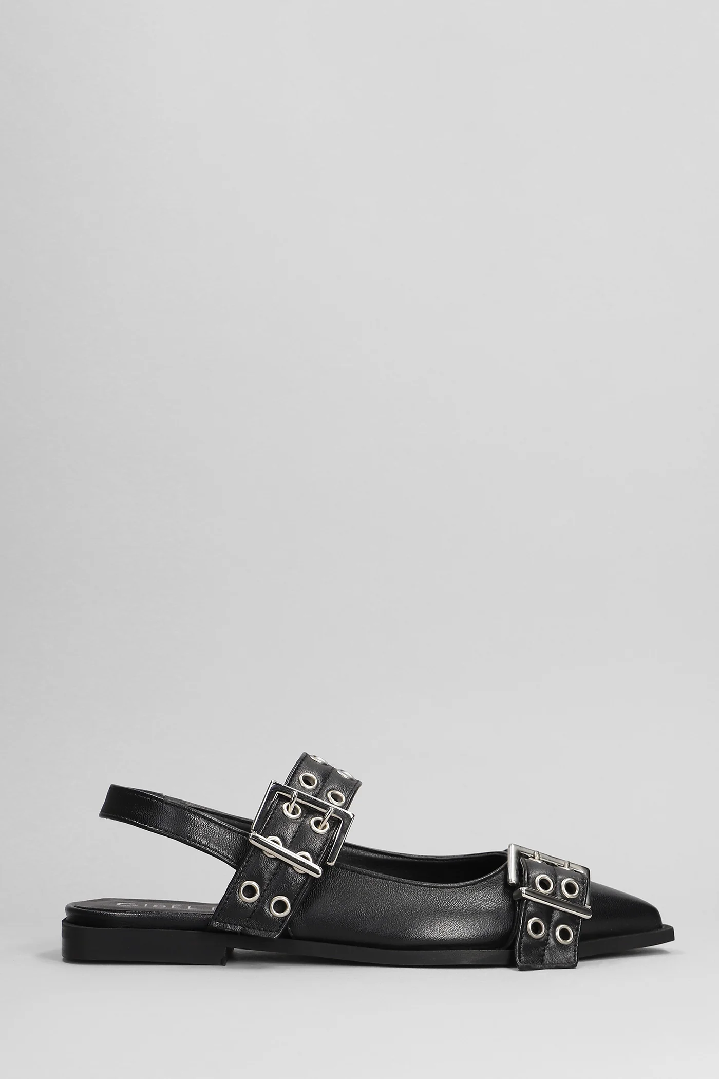 Saturno Ballet flats in black leather