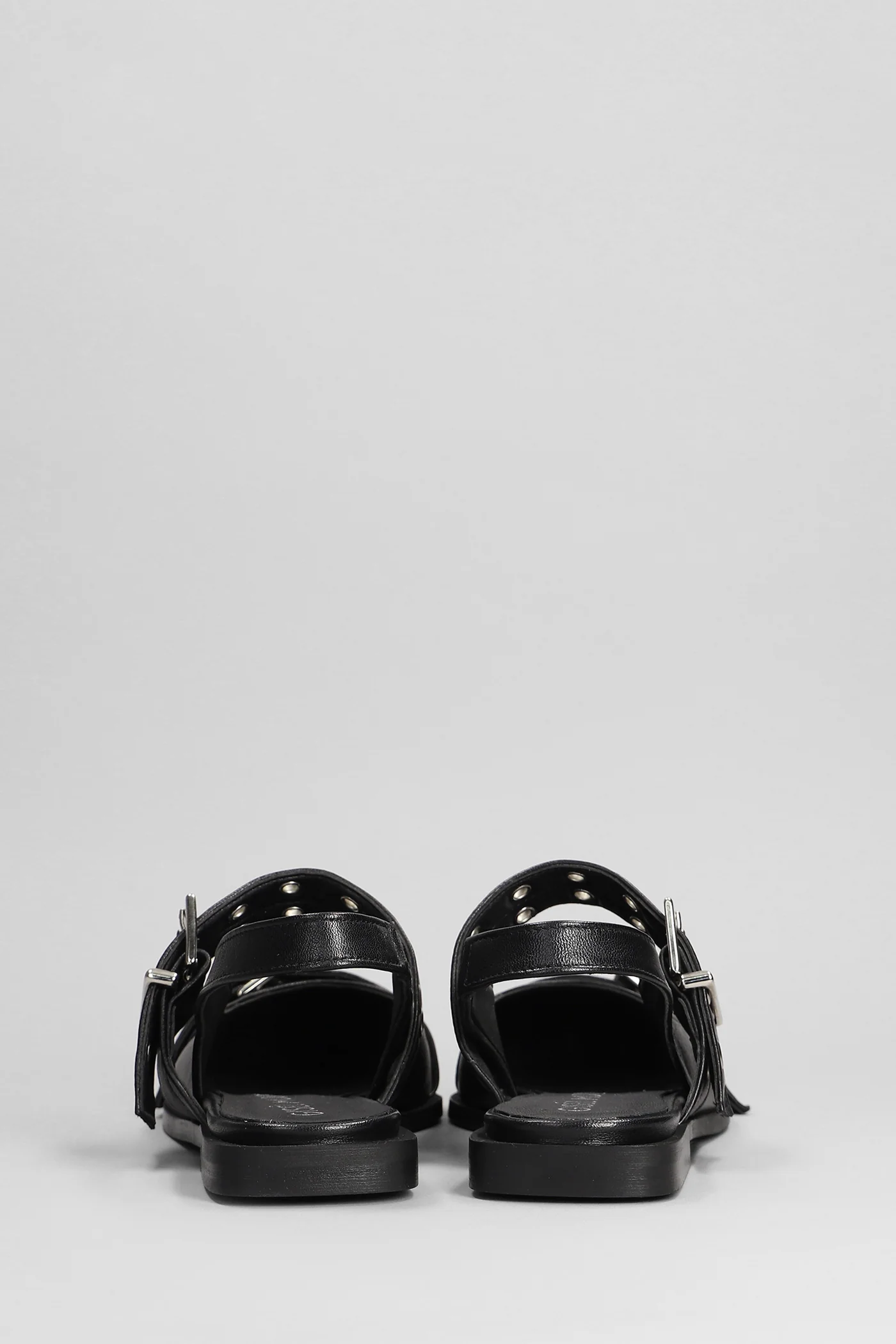 Saturno Ballet flats in black leather - Image 4