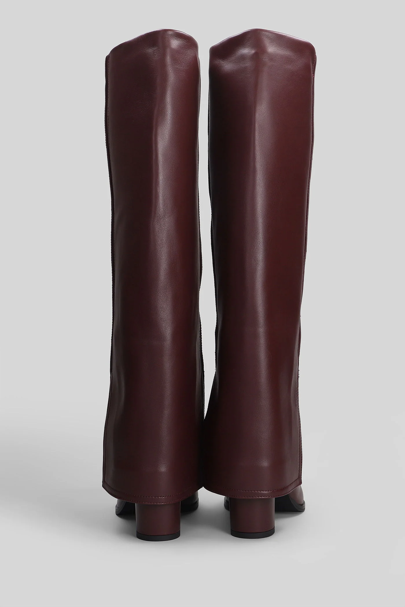 Teddy High heels boots in bordeaux leather - Image 4