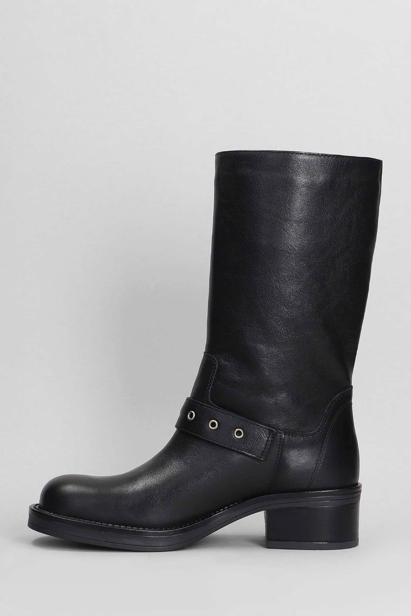 York Combat boots in black leather - Image 3
