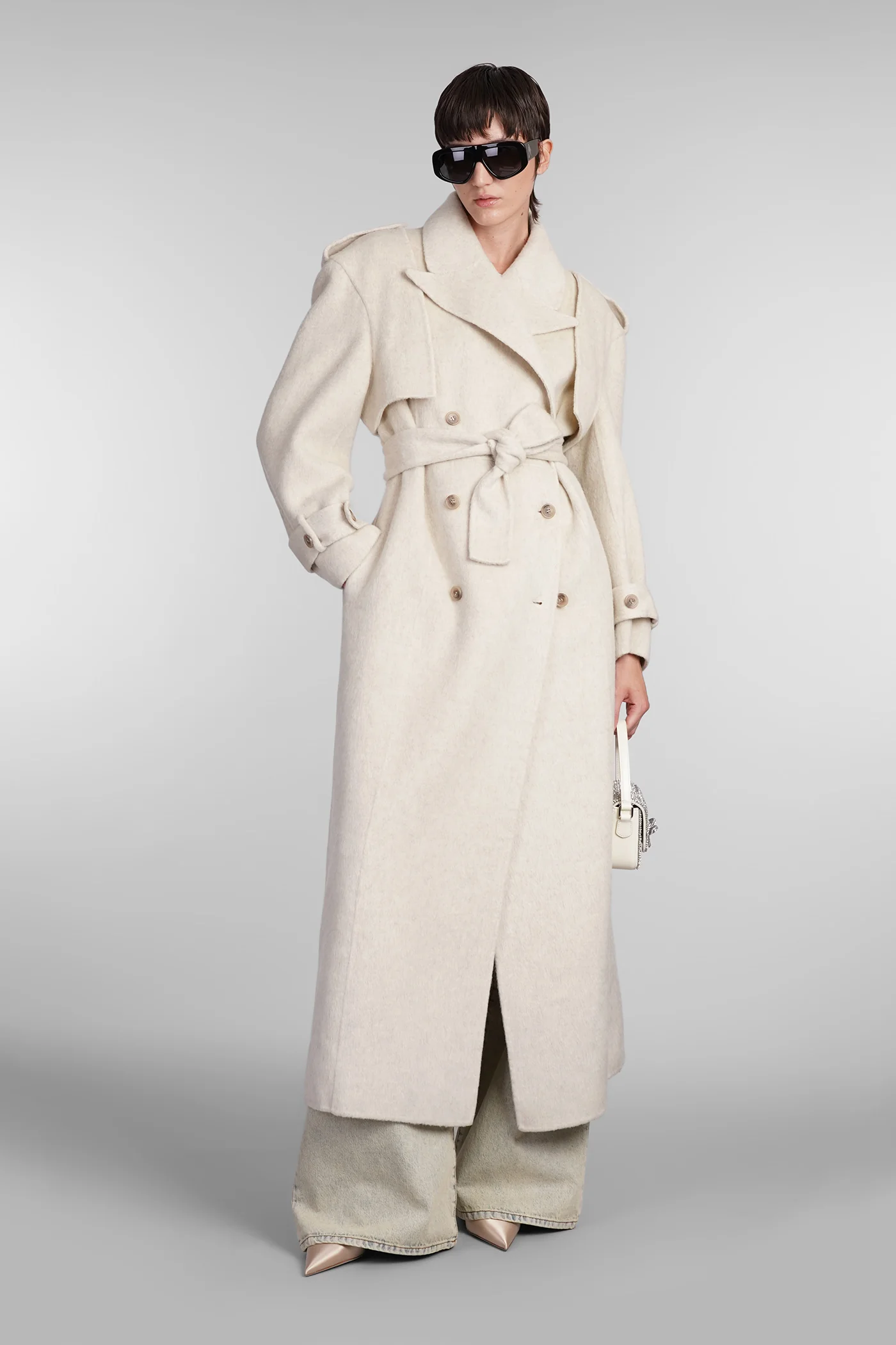 Coat in beige wool - Image 2