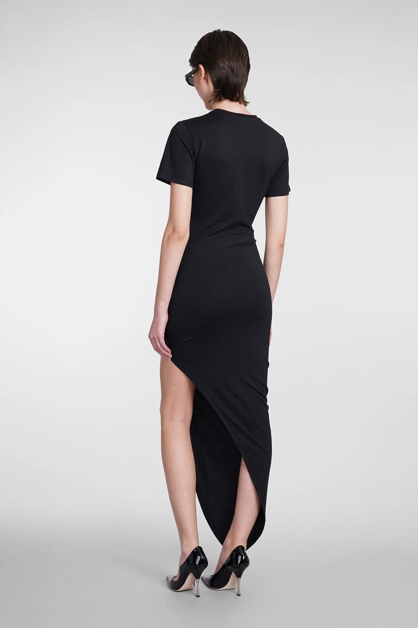 Dress woman  in black cotton - Image 3
