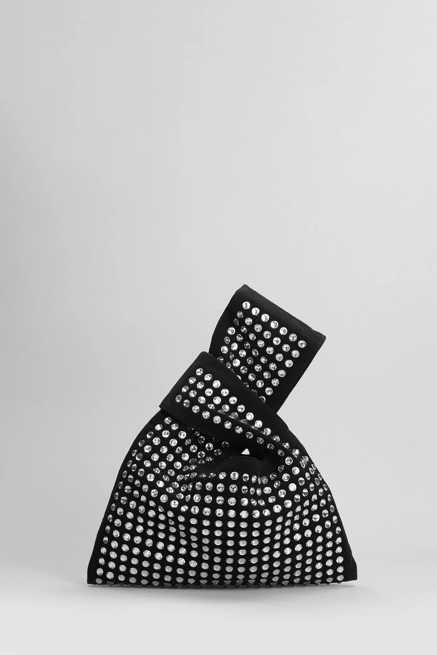 Hand bag in black suede - Image 3