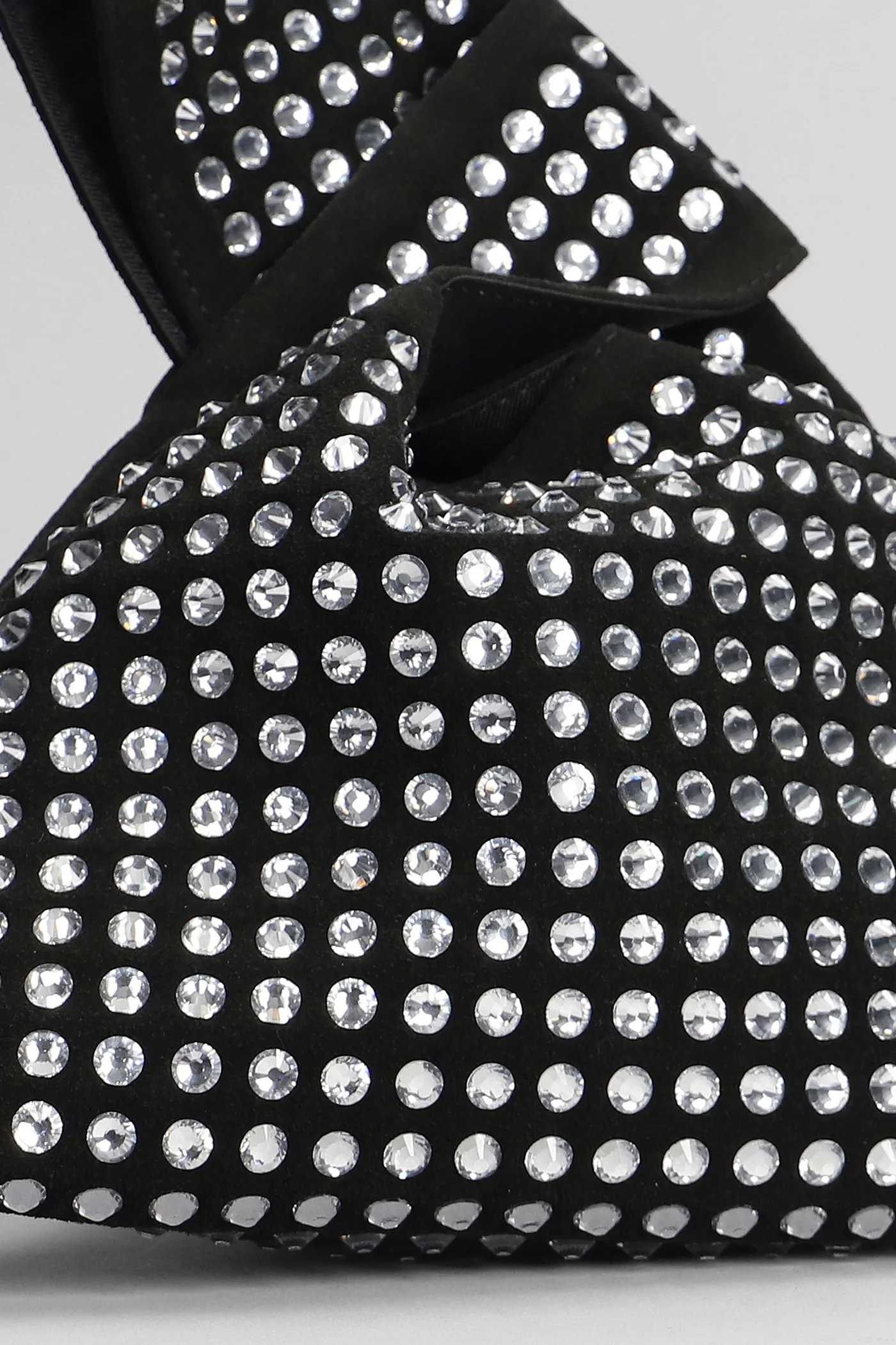 Hand bag in black suede - Image 4