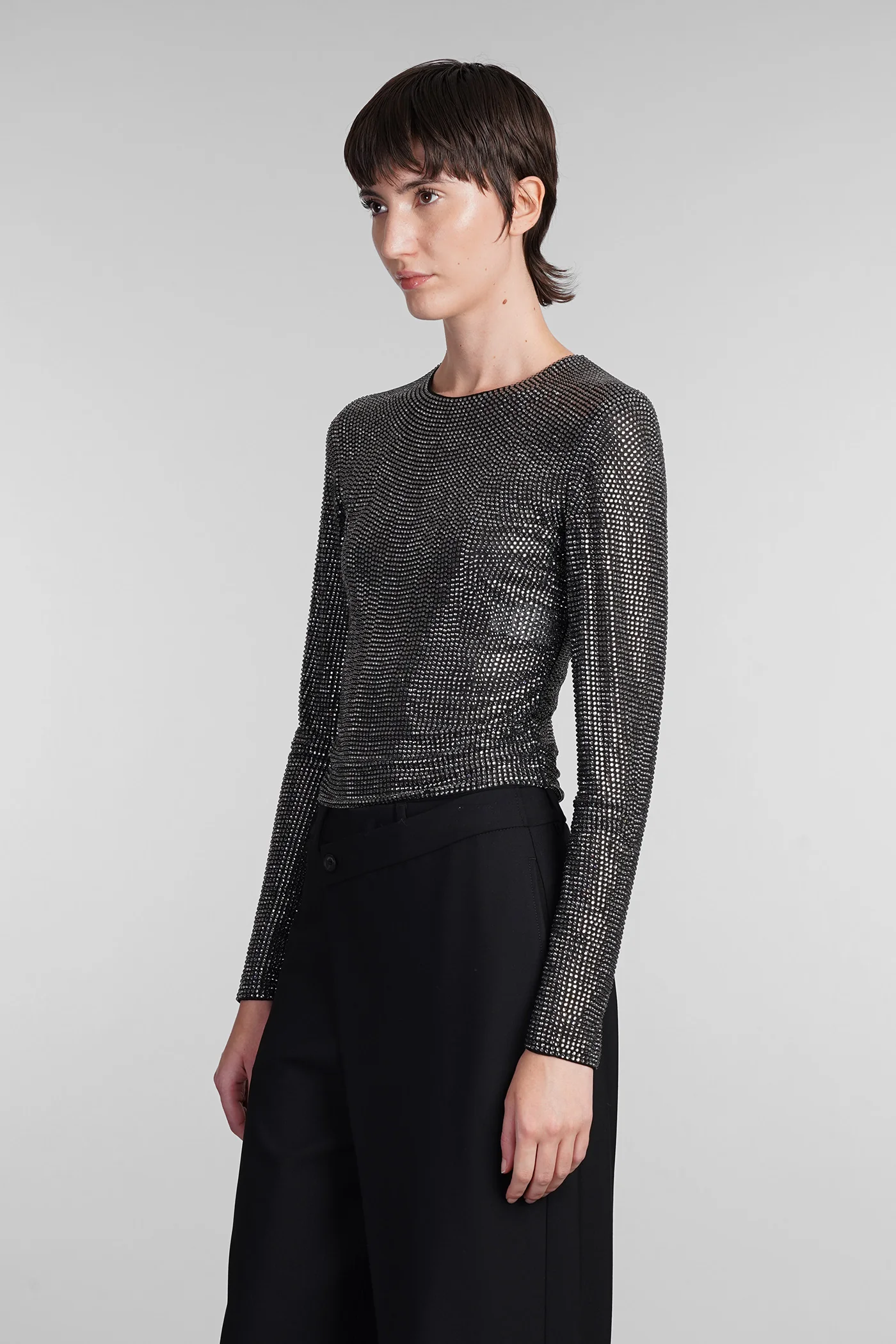 Topwear in black polyamide - Image 4
