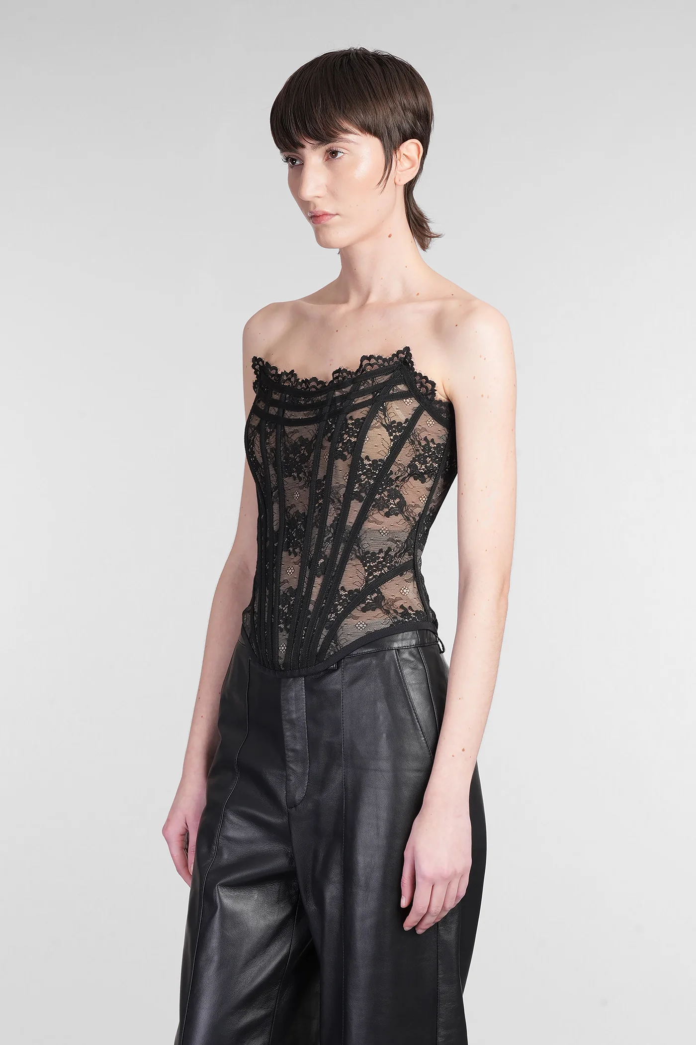 Topwear in black polyamide - Image 4