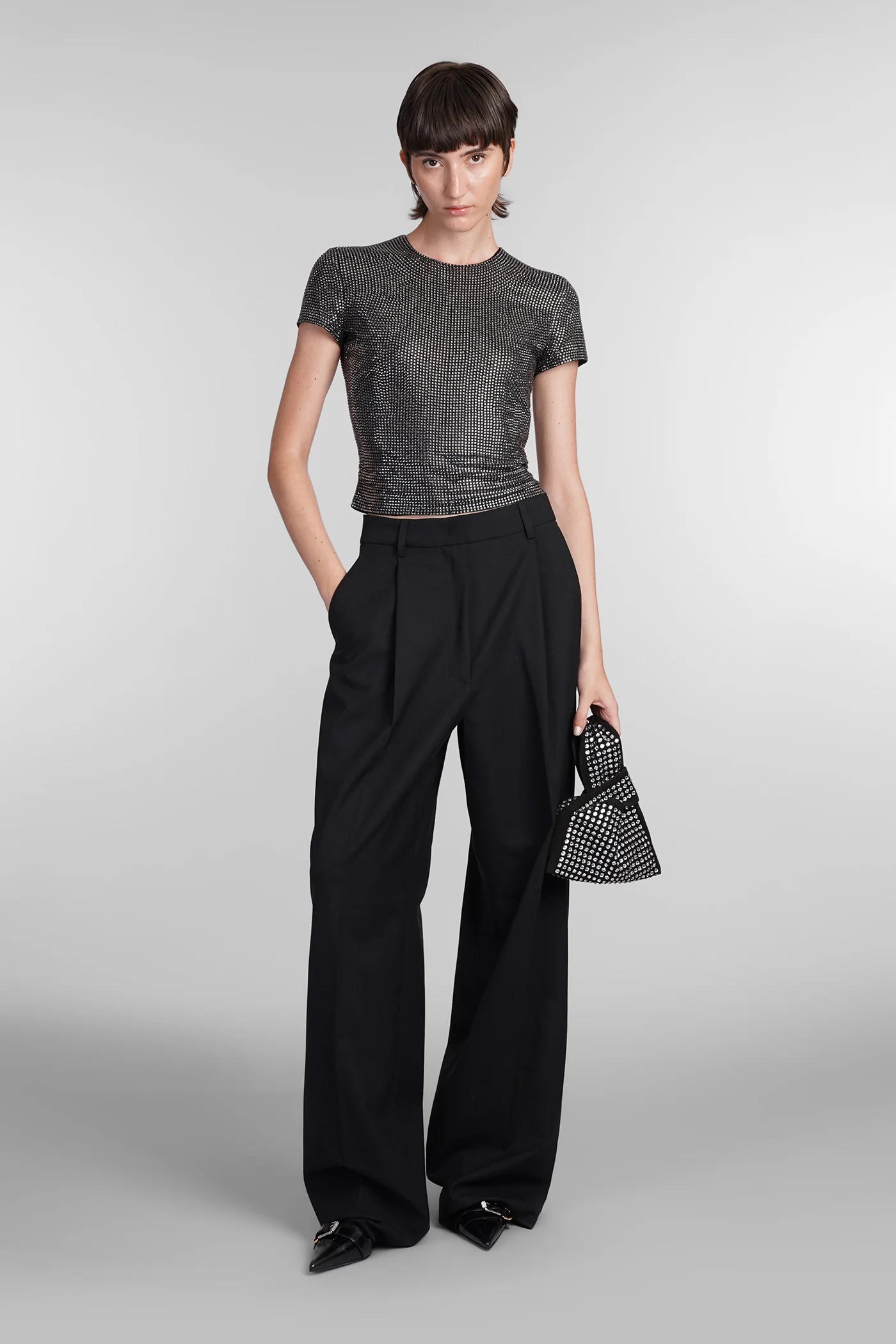 Topwear in black polyamide - Image 2