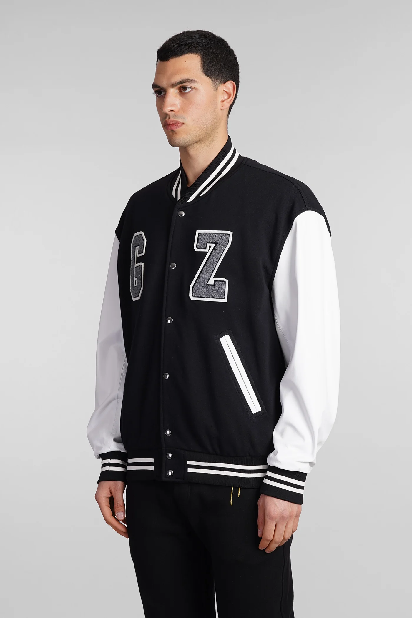 Bomber Jacket in black cotton - Image 4