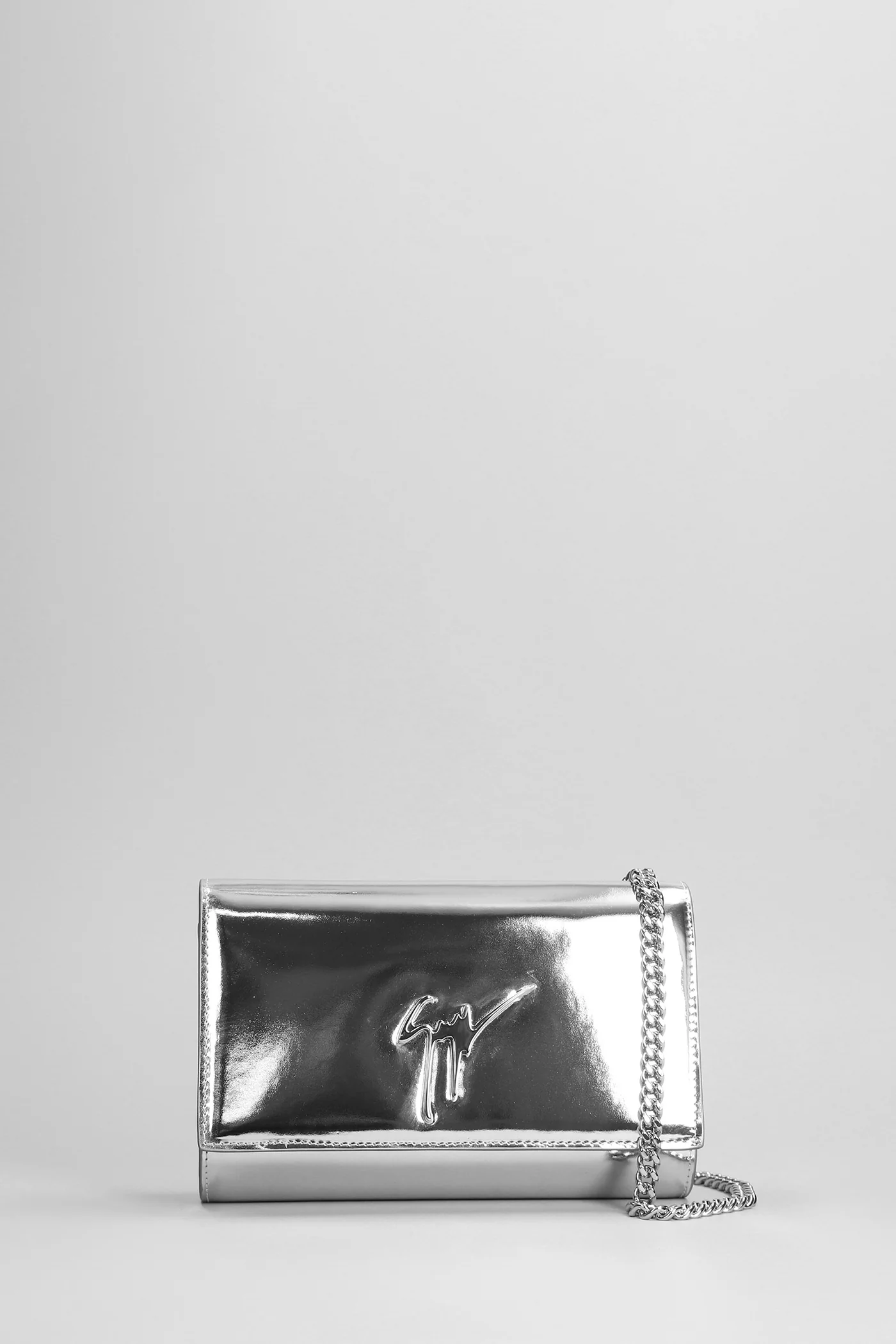 Cleopatra Clutch in silver leather