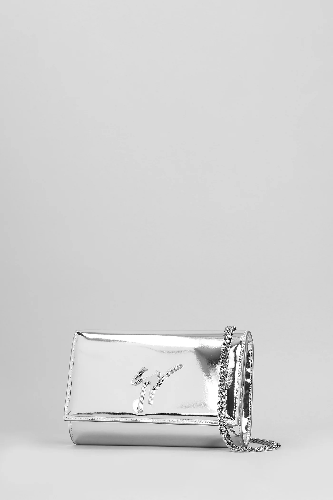 Cleopatra Clutch in silver leather - Image 2