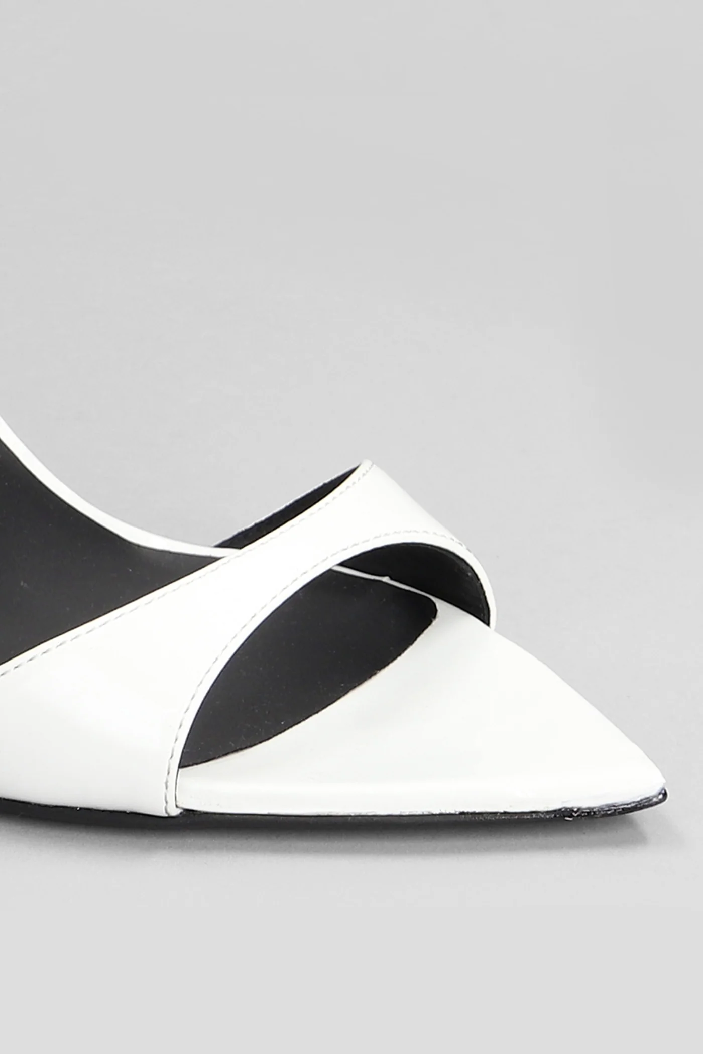 Intrigo strap Sandals in white patent leather - Image 5