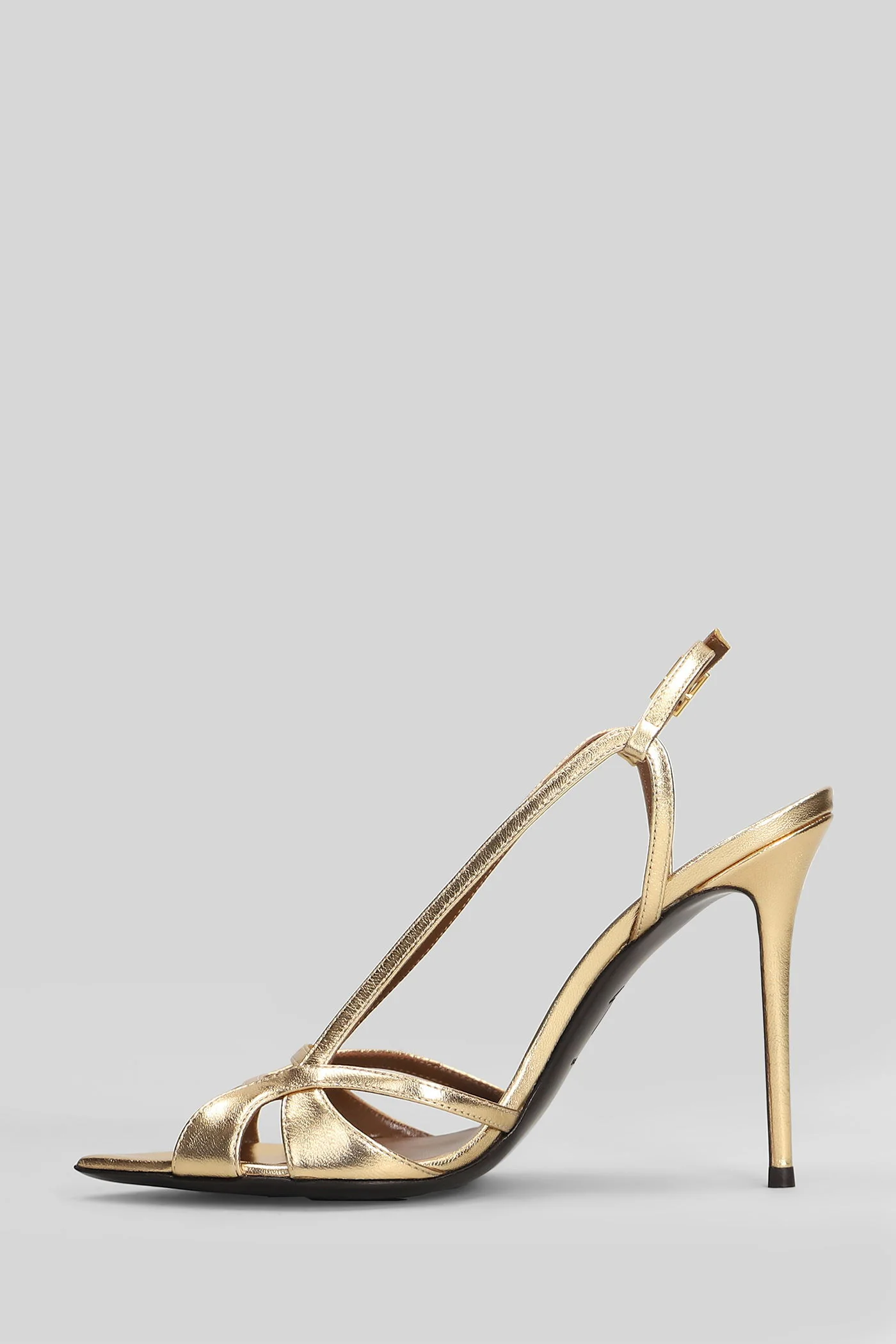 Intriigo 105 Sandals in gold leather - Image 3