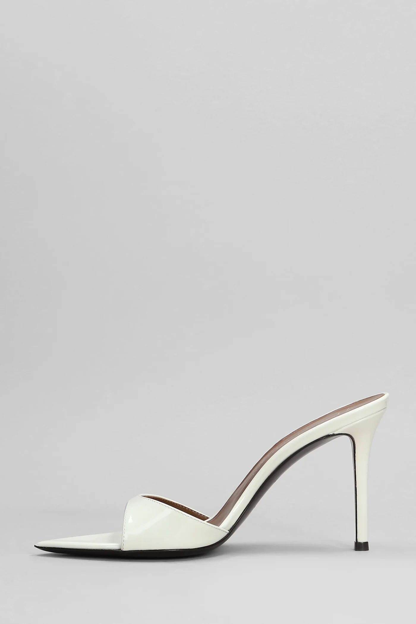 Intriigo strap 90 Sandals in white patent leather - Image 3