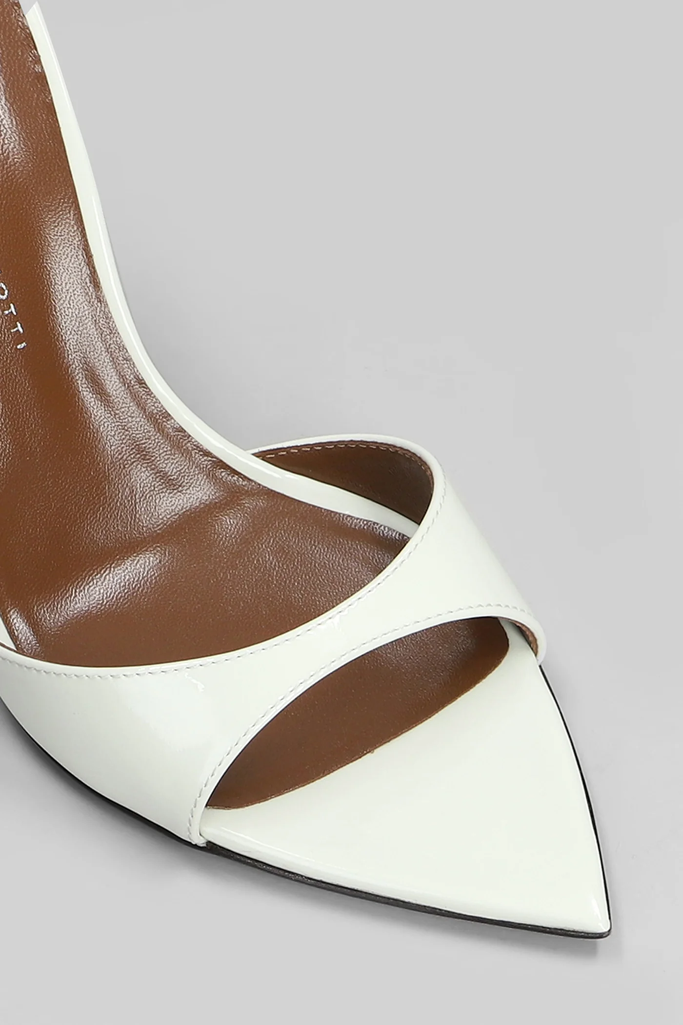 Intriigo strap 90 Sandals in white patent leather - Image 5