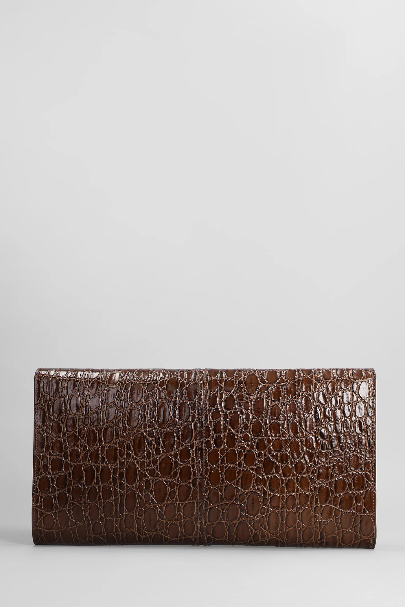 Montserrat crocco Clutch in brown leather - Image 3