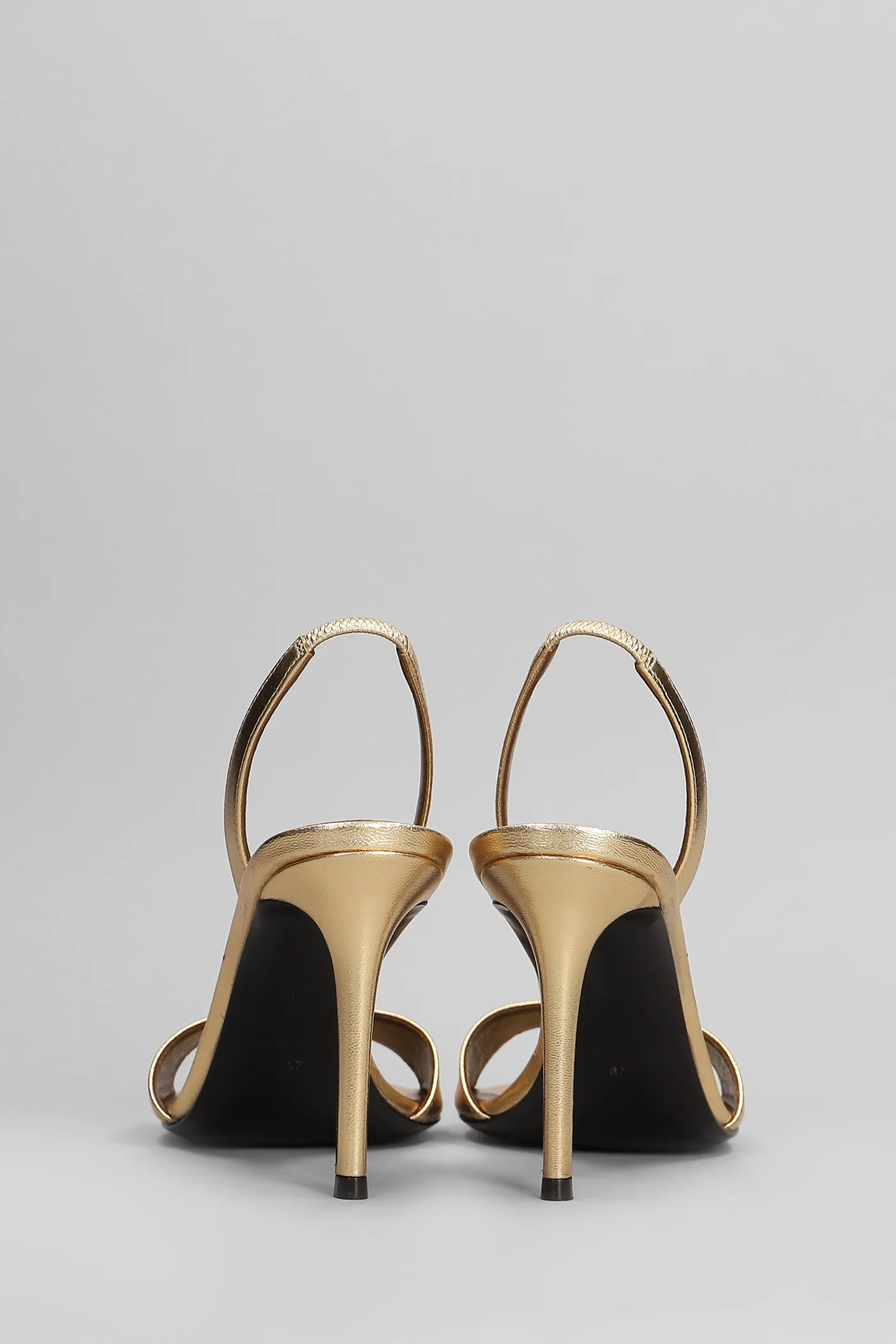 Sandals in gold leather - Image 4