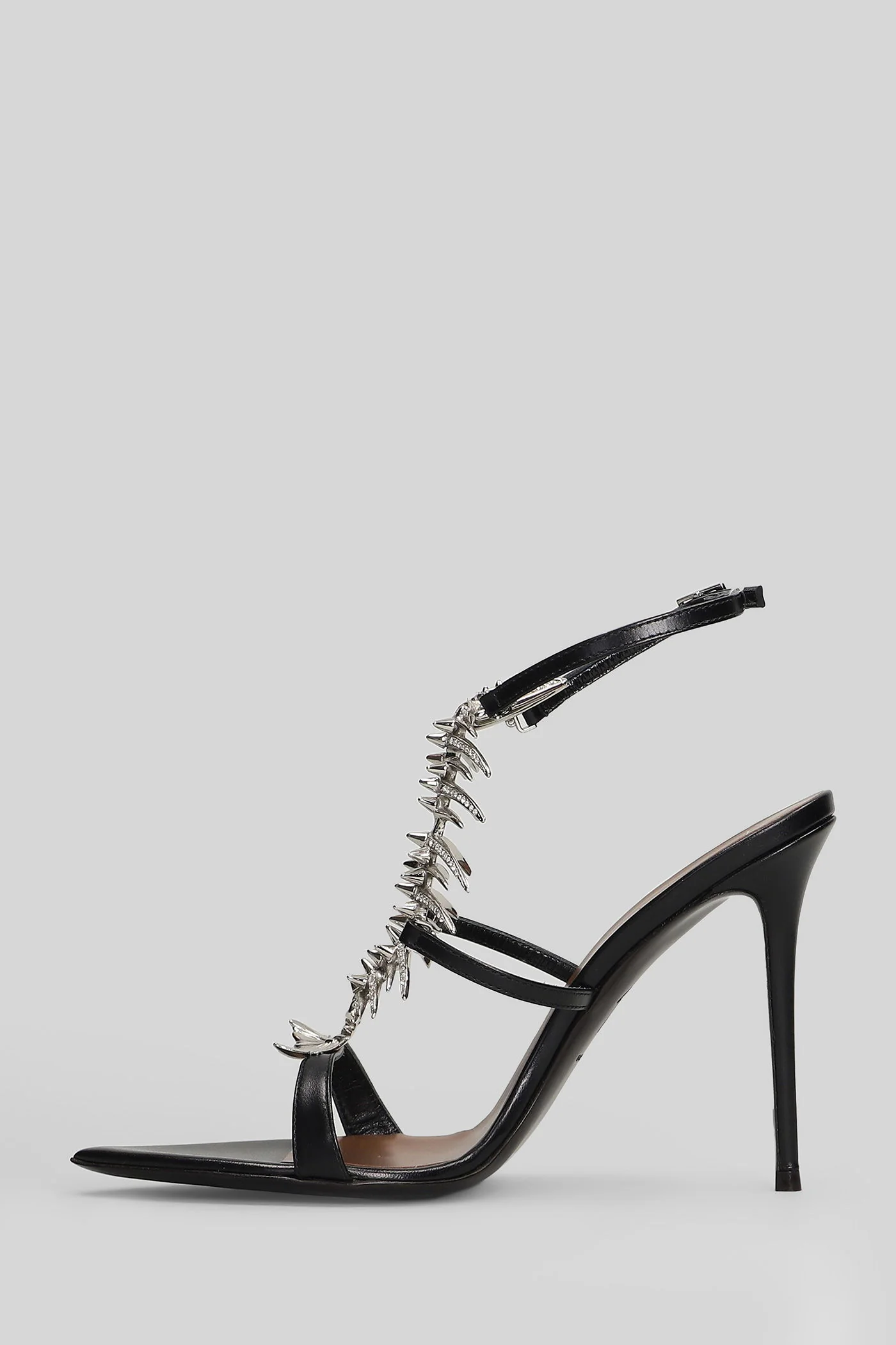 Slim 20. Sandals in black leather - Image 3