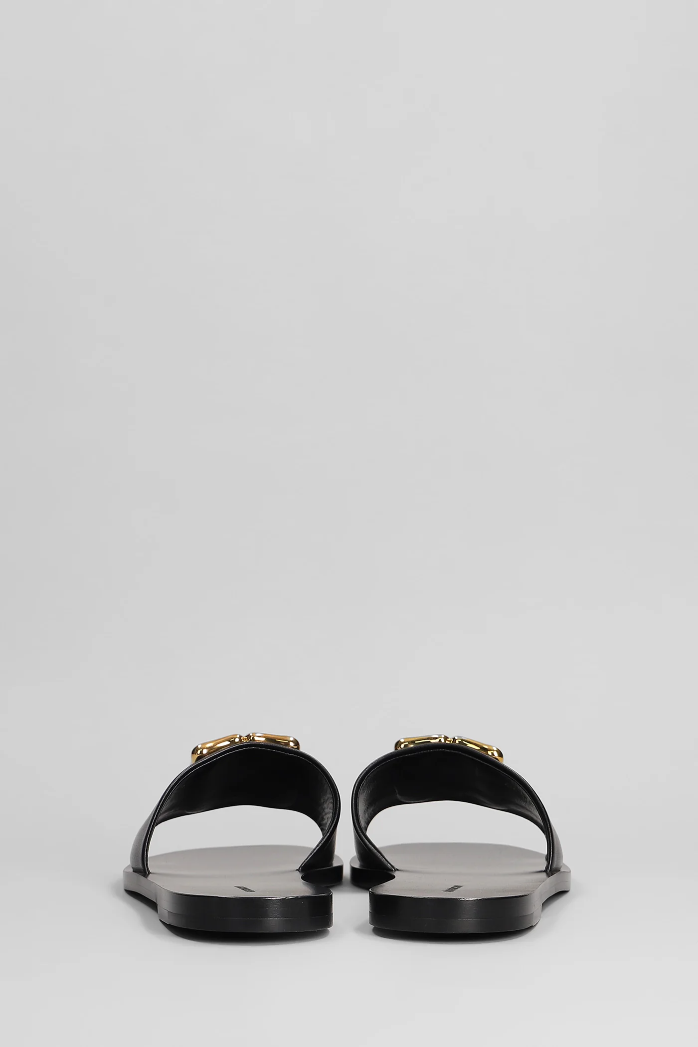 4g liquid Flats in black leather - Image 4