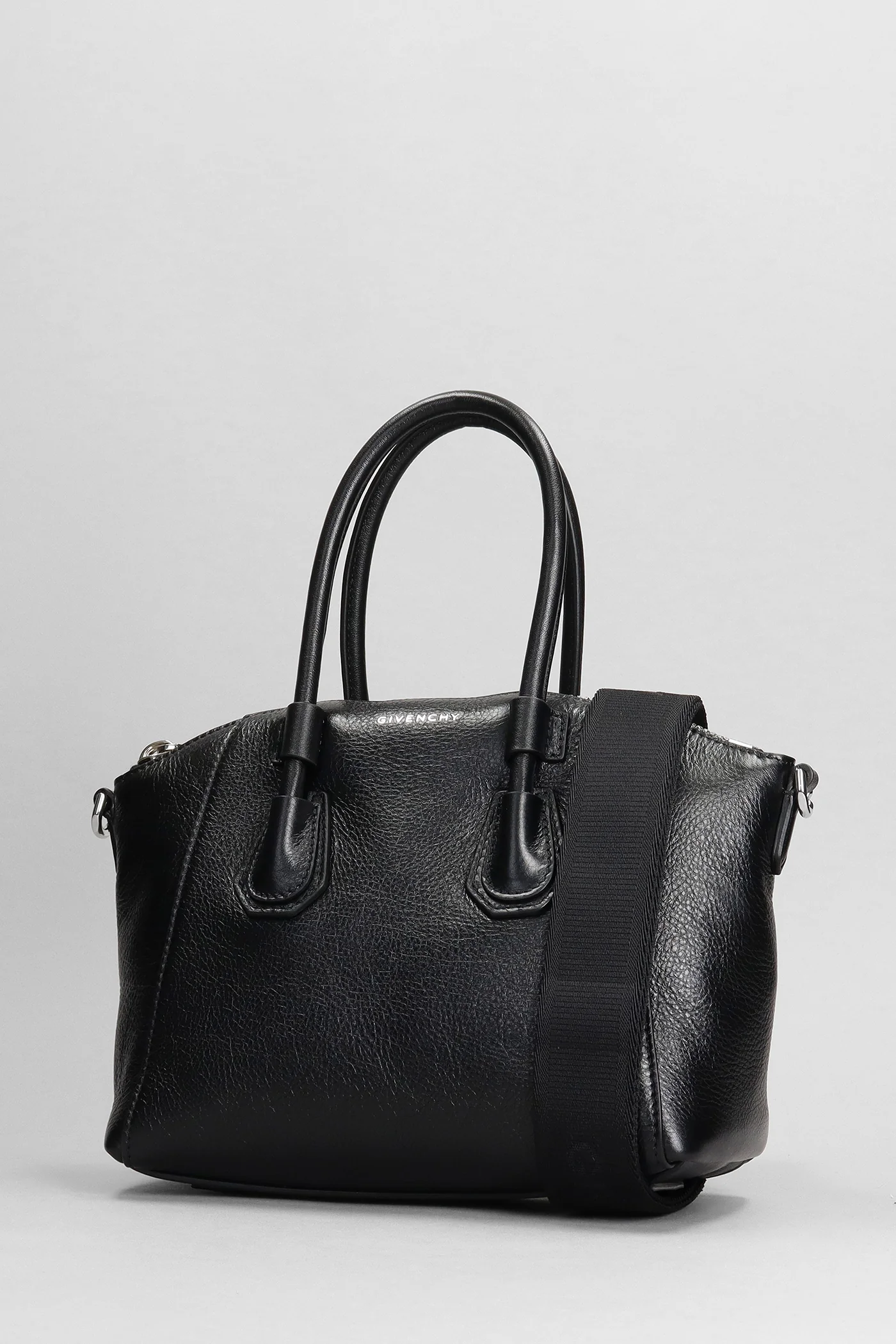 Antigona Hand bag in black leather - Image 2