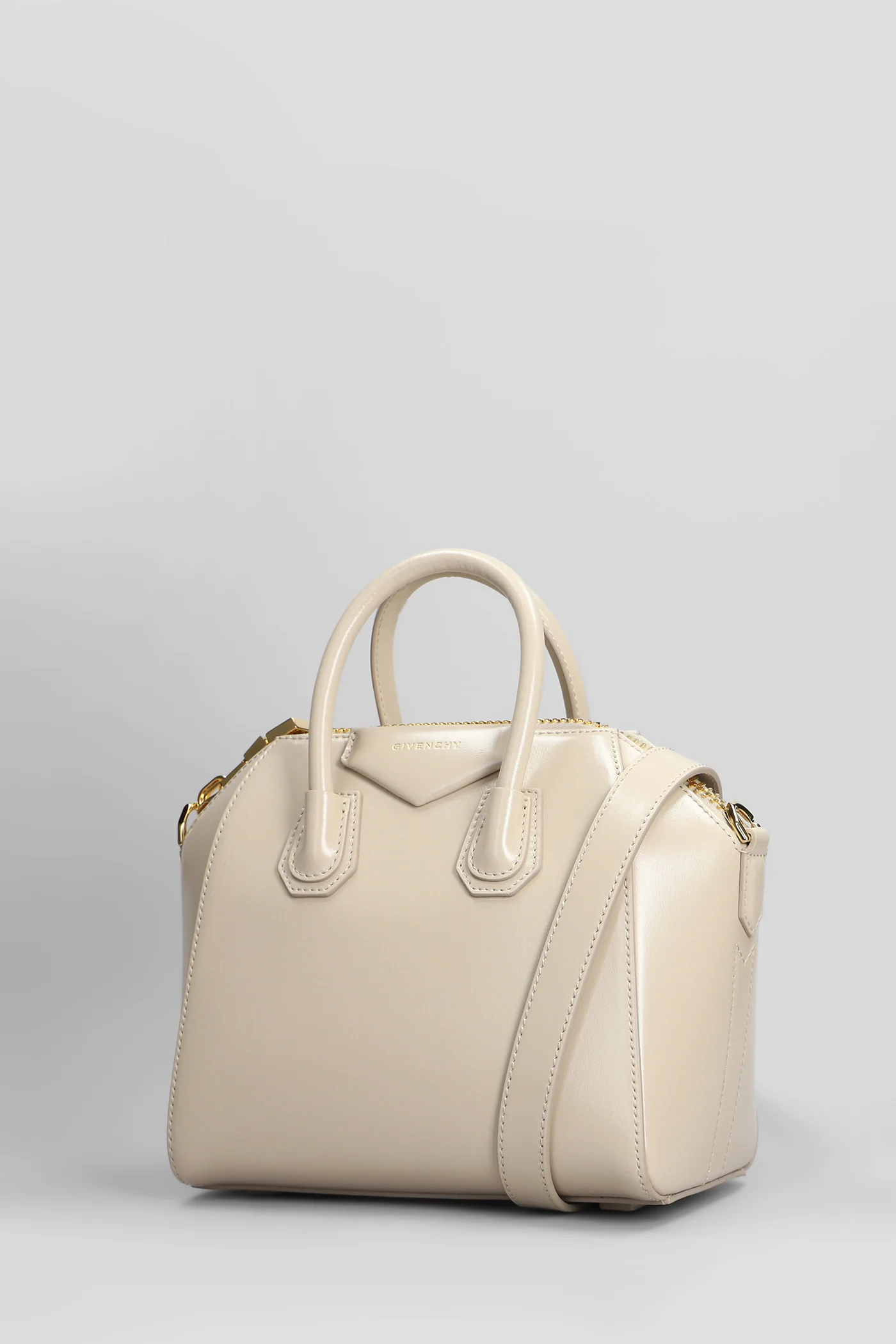 Antigona mini Shoulder bag in beige leather - Image 2
