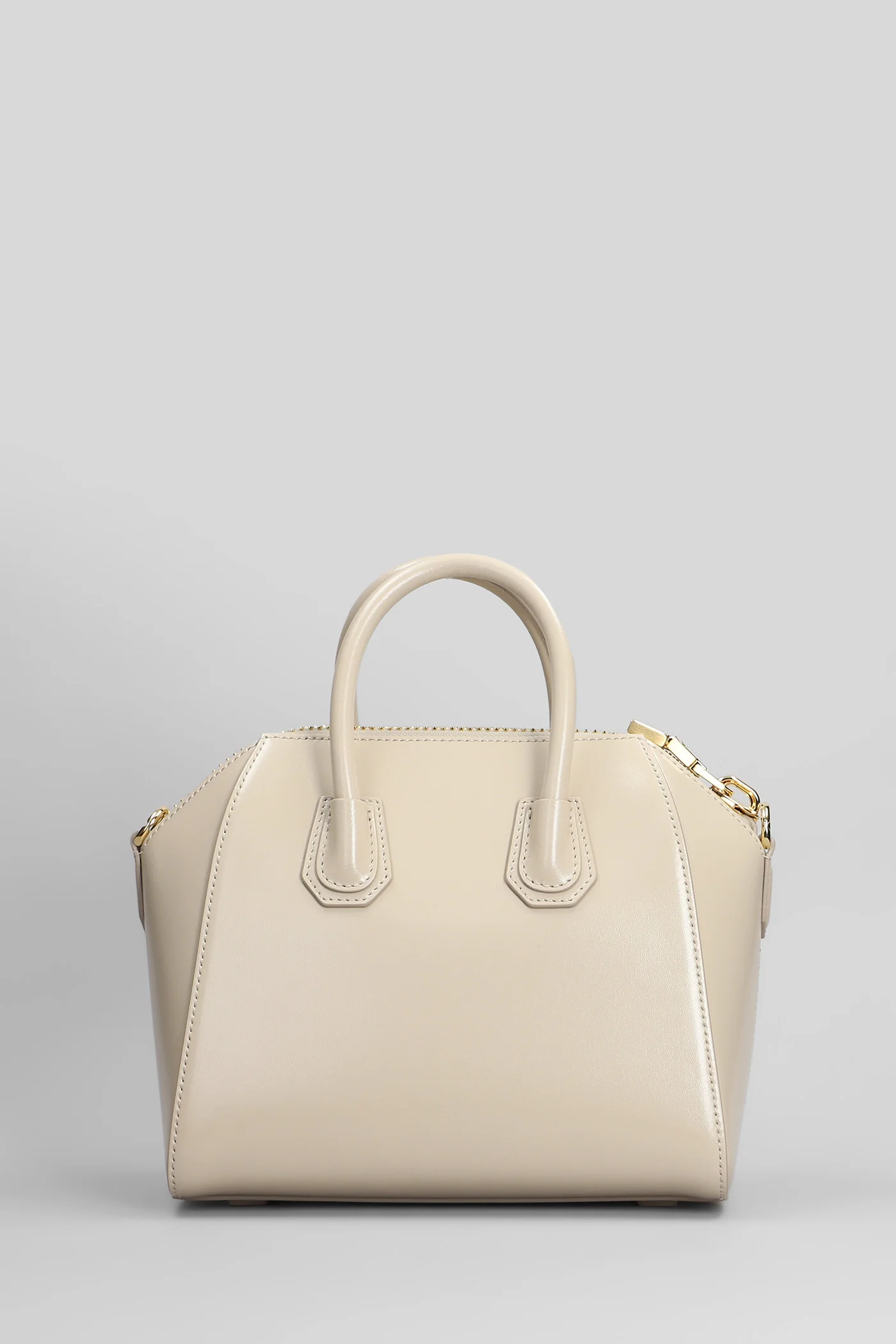 Antigona mini Shoulder bag in beige leather - Image 3