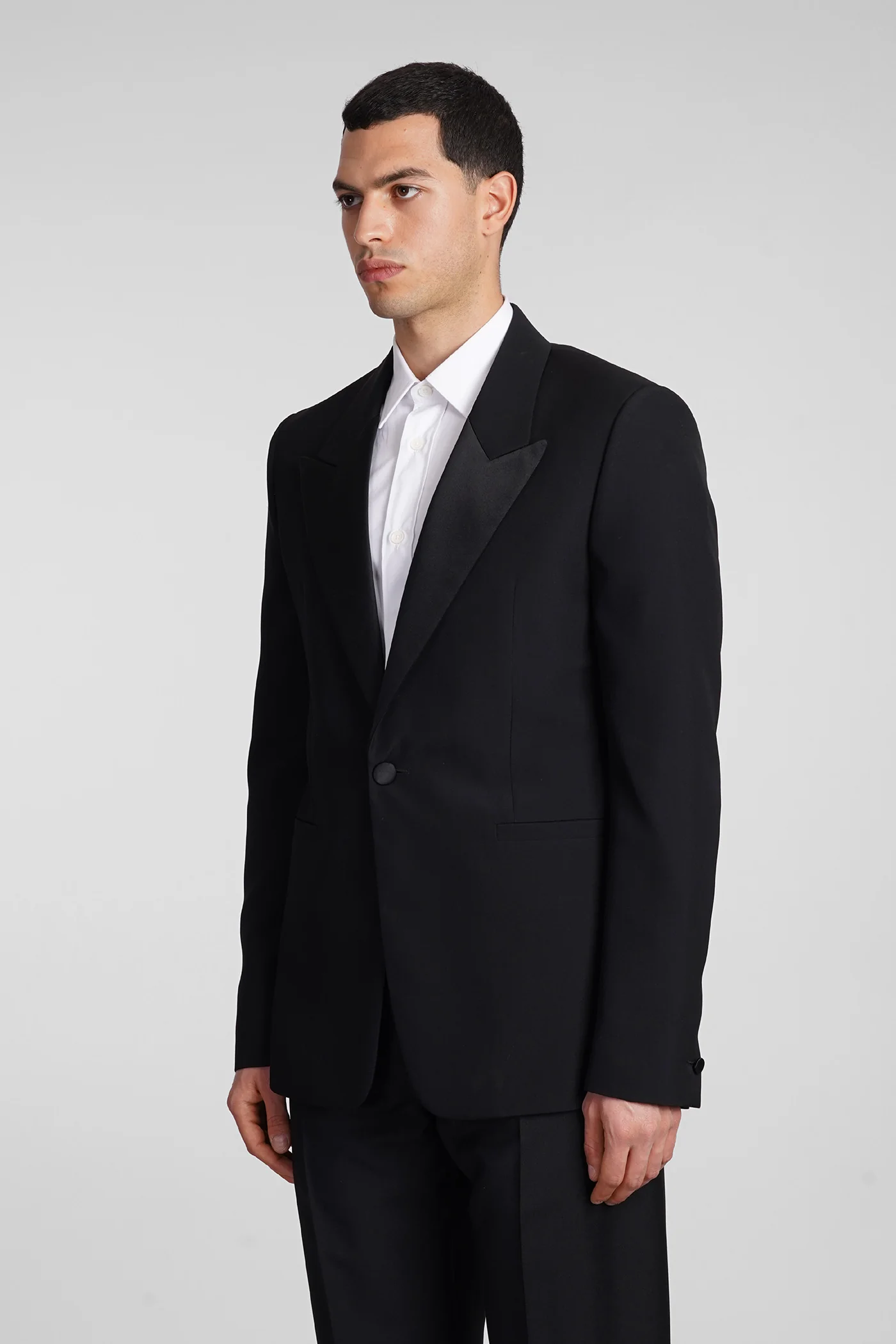 Blazer in black wool - Image 4