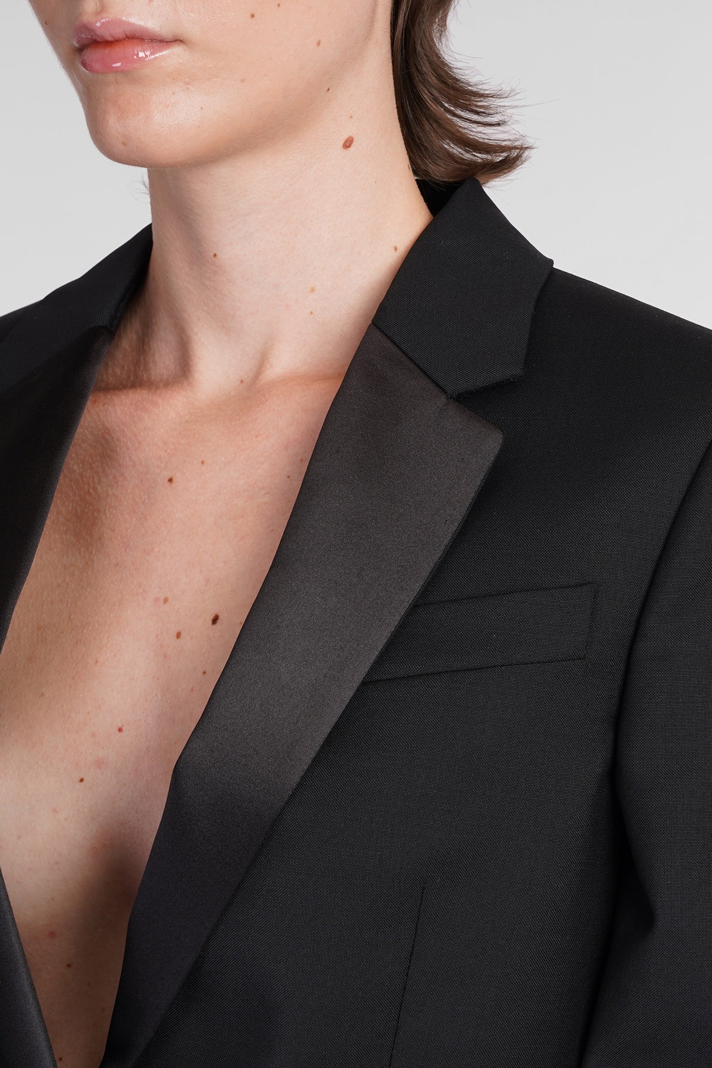 Blazer in black wool - Image 5