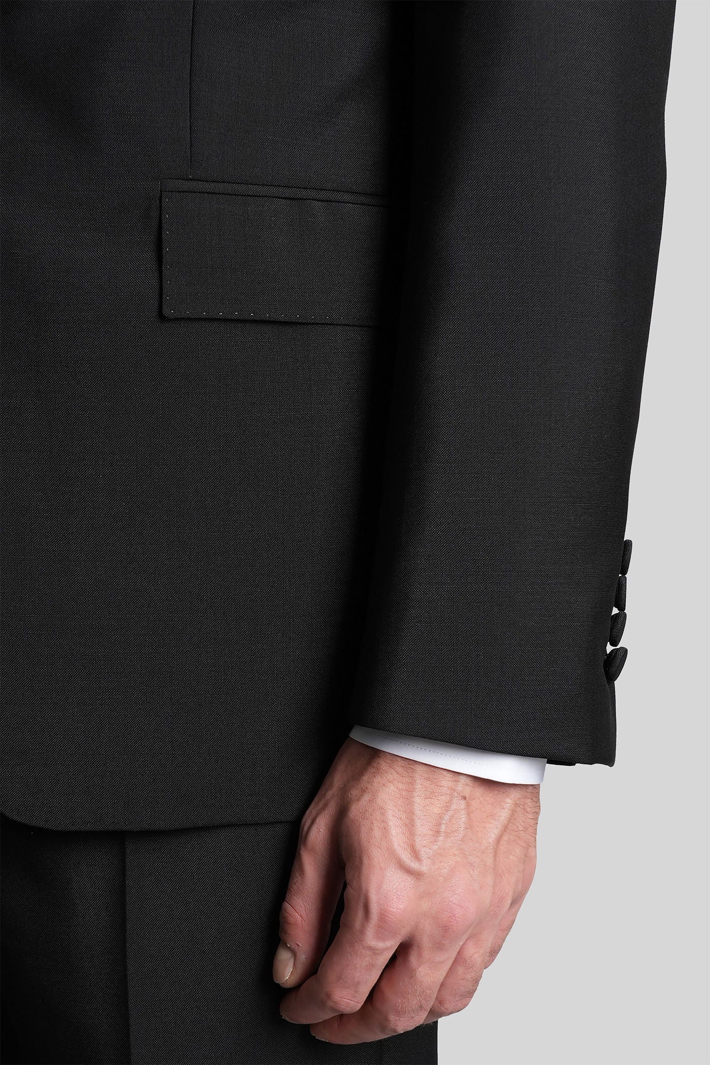 Blazer in black wool - Image 5