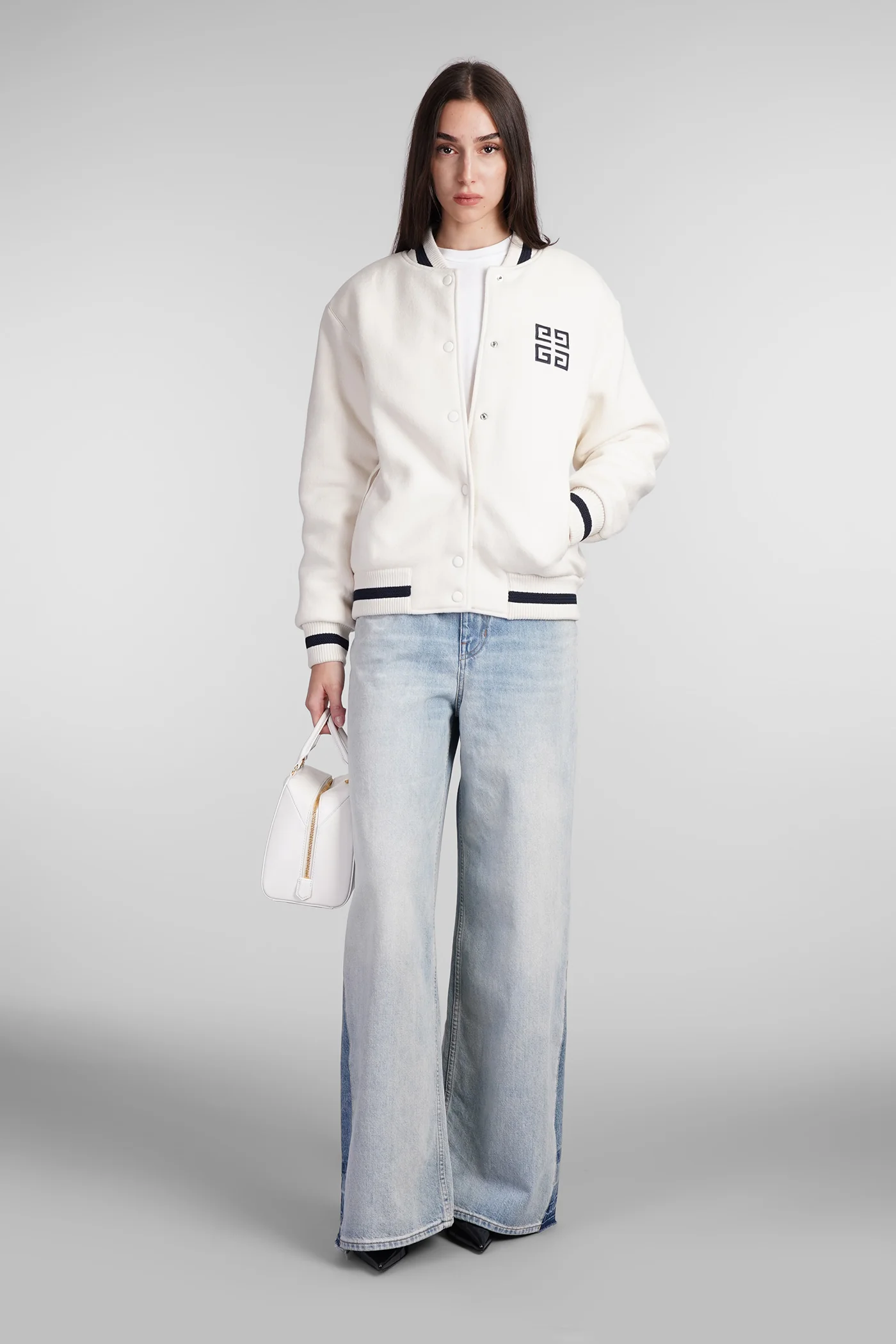 Bomber Jacket in beige wool - Image 2