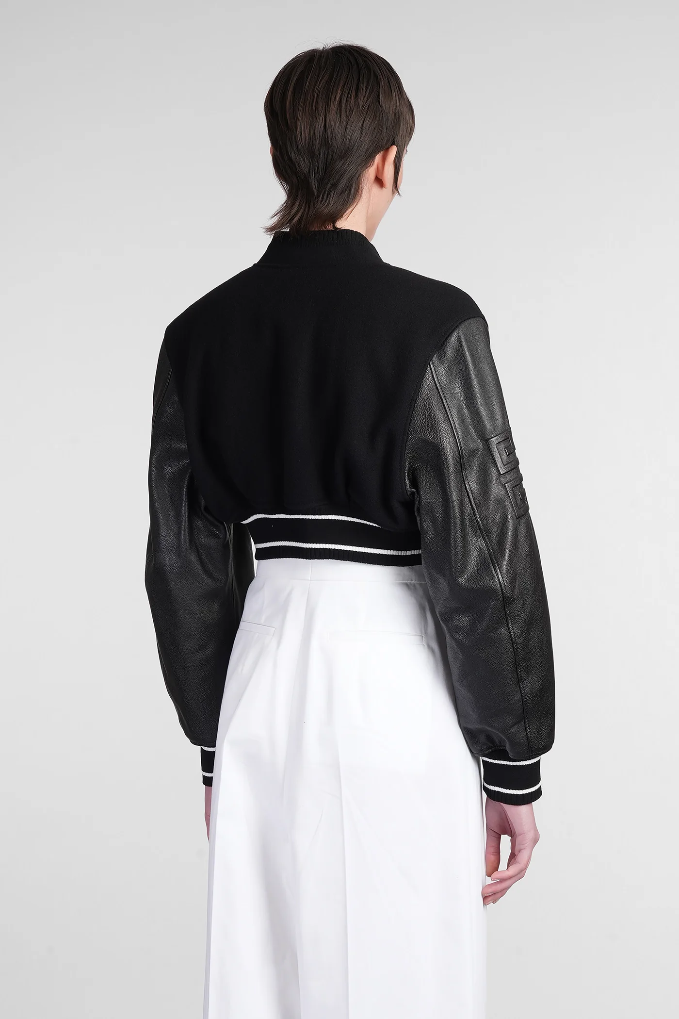 Bomber Jacket in black wool - Image 3