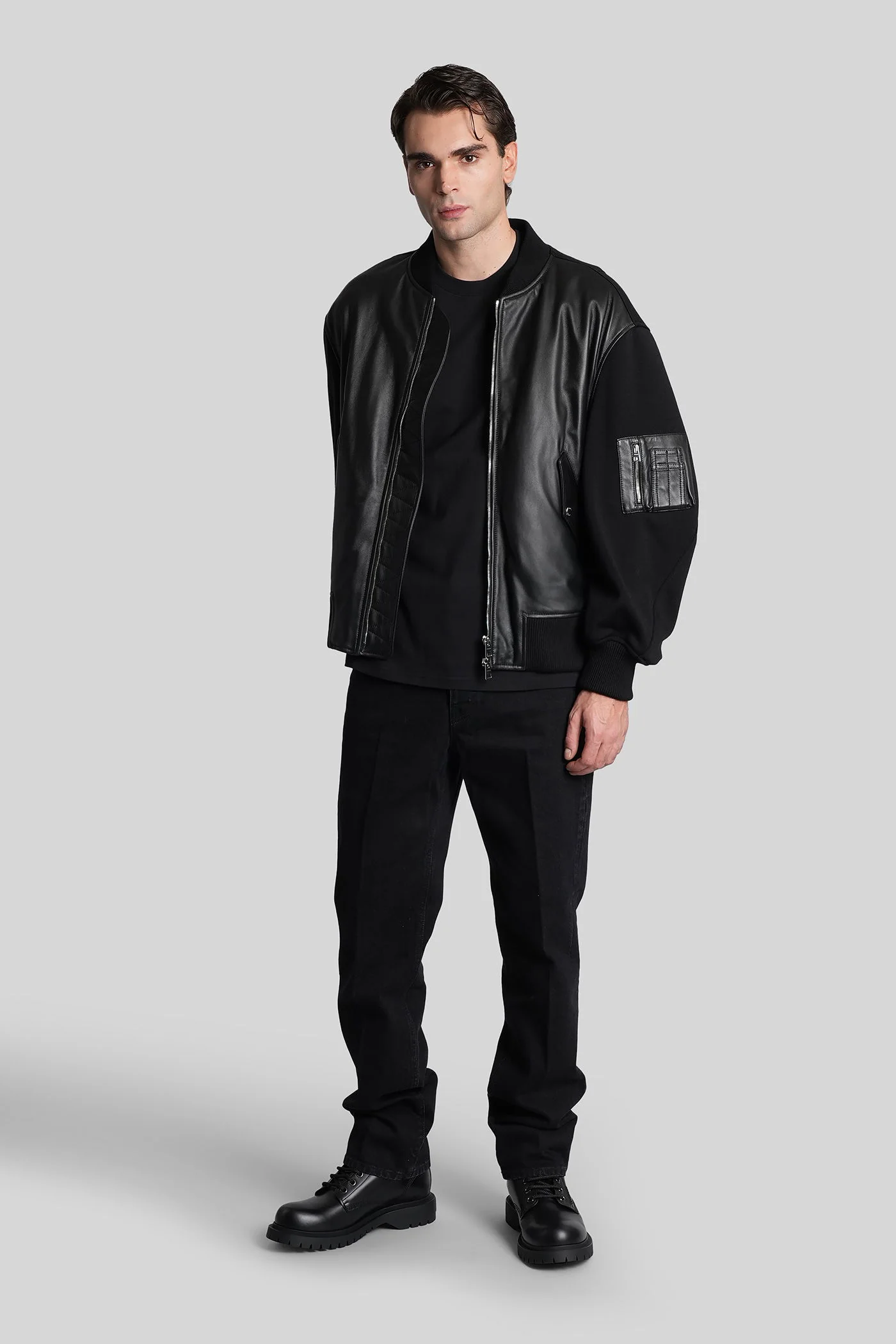 Bomber Jacket in black wool - Image 7