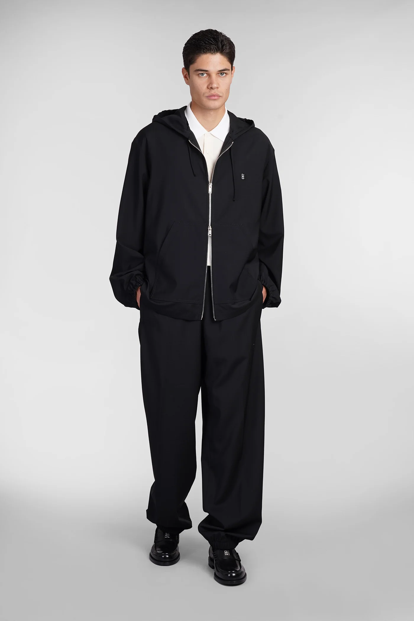 Casual jacket in black wool - Image 2