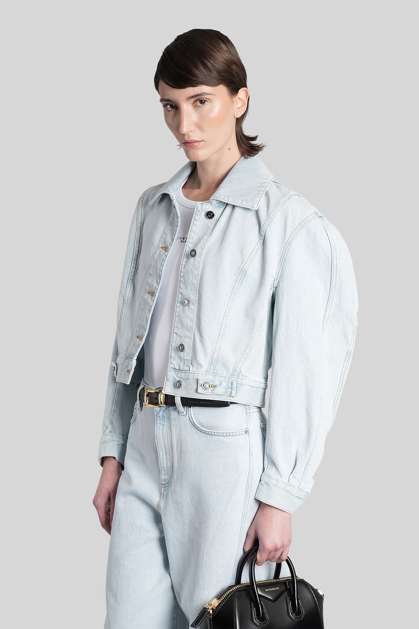 Casual jacket in cyan cotton - Image 4