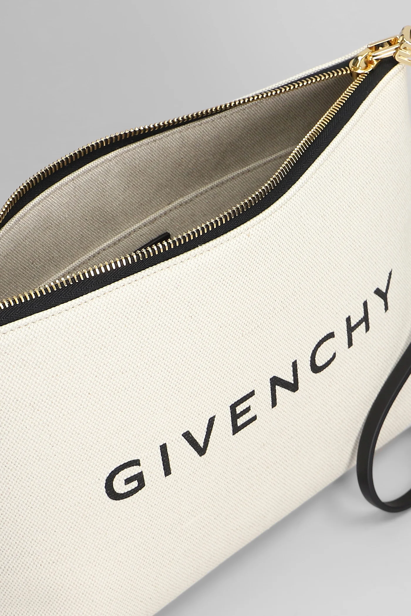Clutch in beige cotton - Image 4