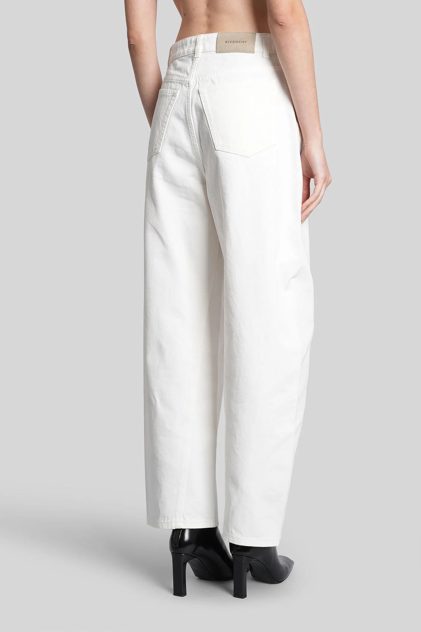 Jeans in white cotton - Image 3