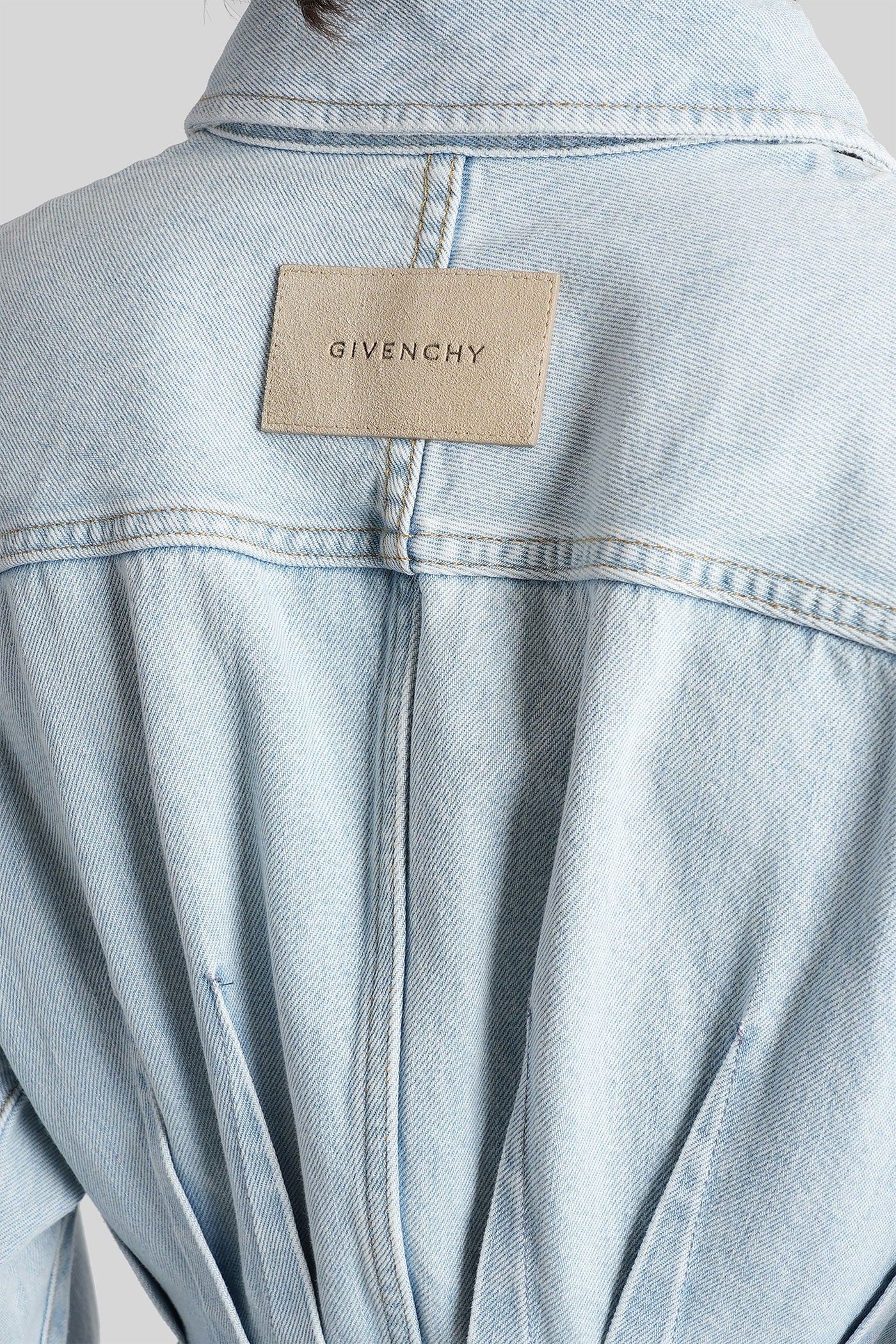 Mini dress in blue cotton - Image 5