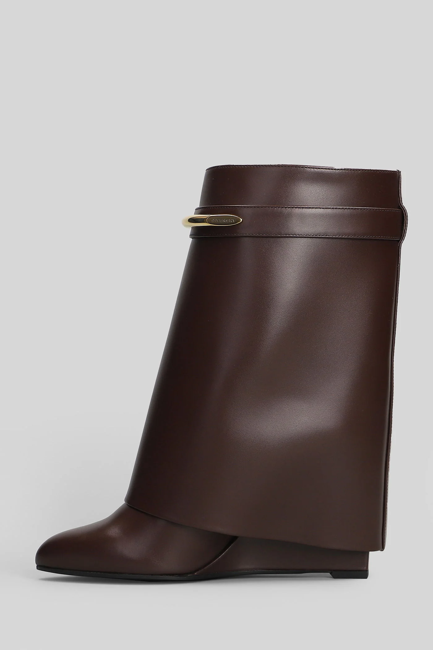 Shark boots 95mm High heels Ankle boots in brown leather - Image 3