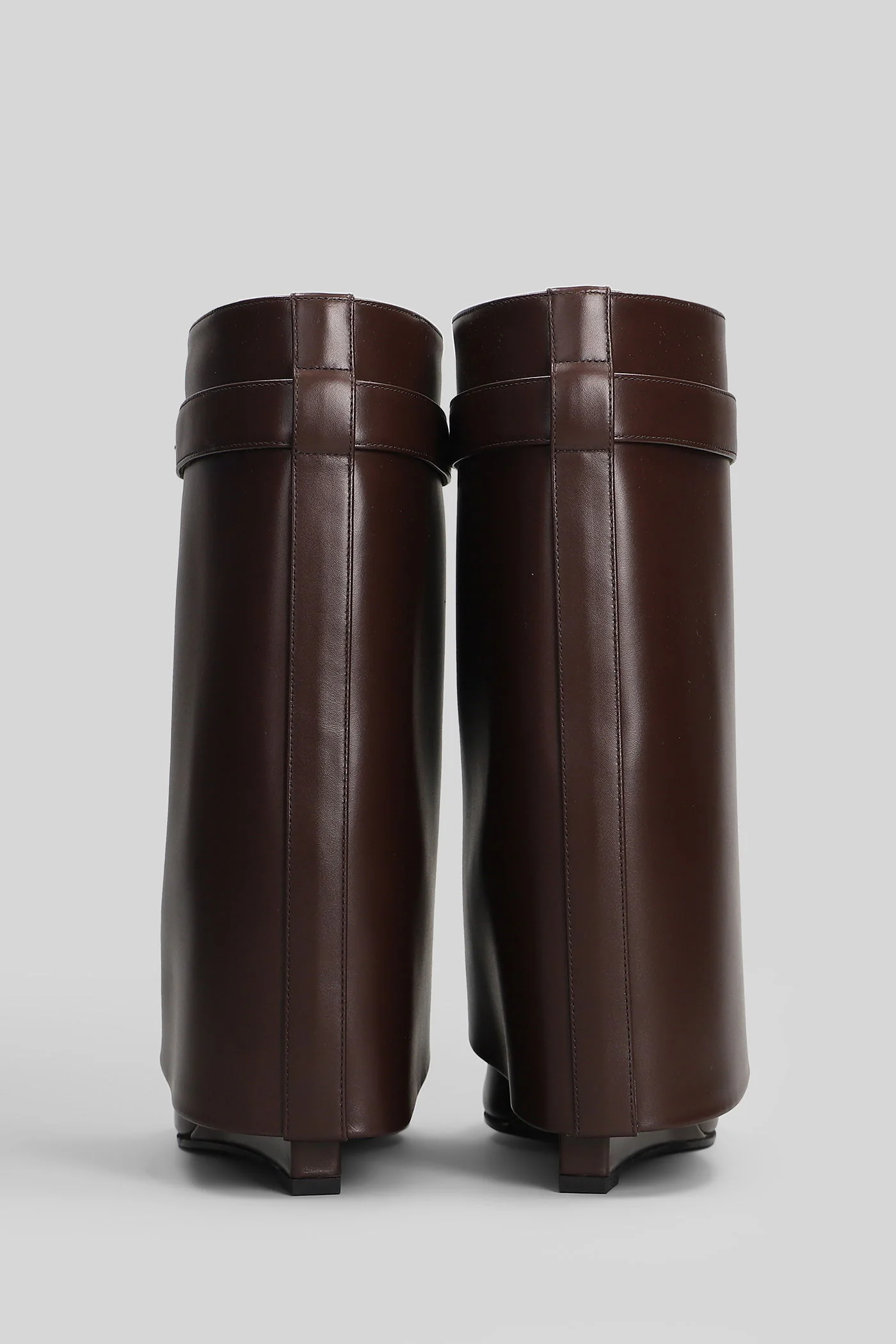Shark boots 95mm High heels Ankle boots in brown leather - Image 4