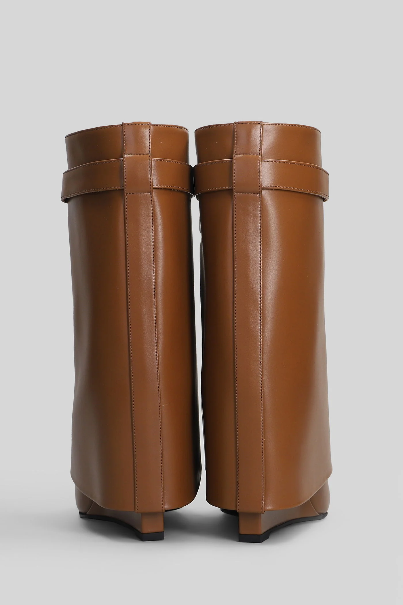 Shark boots 95mm High heels Ankle boots in brown leather - Image 4